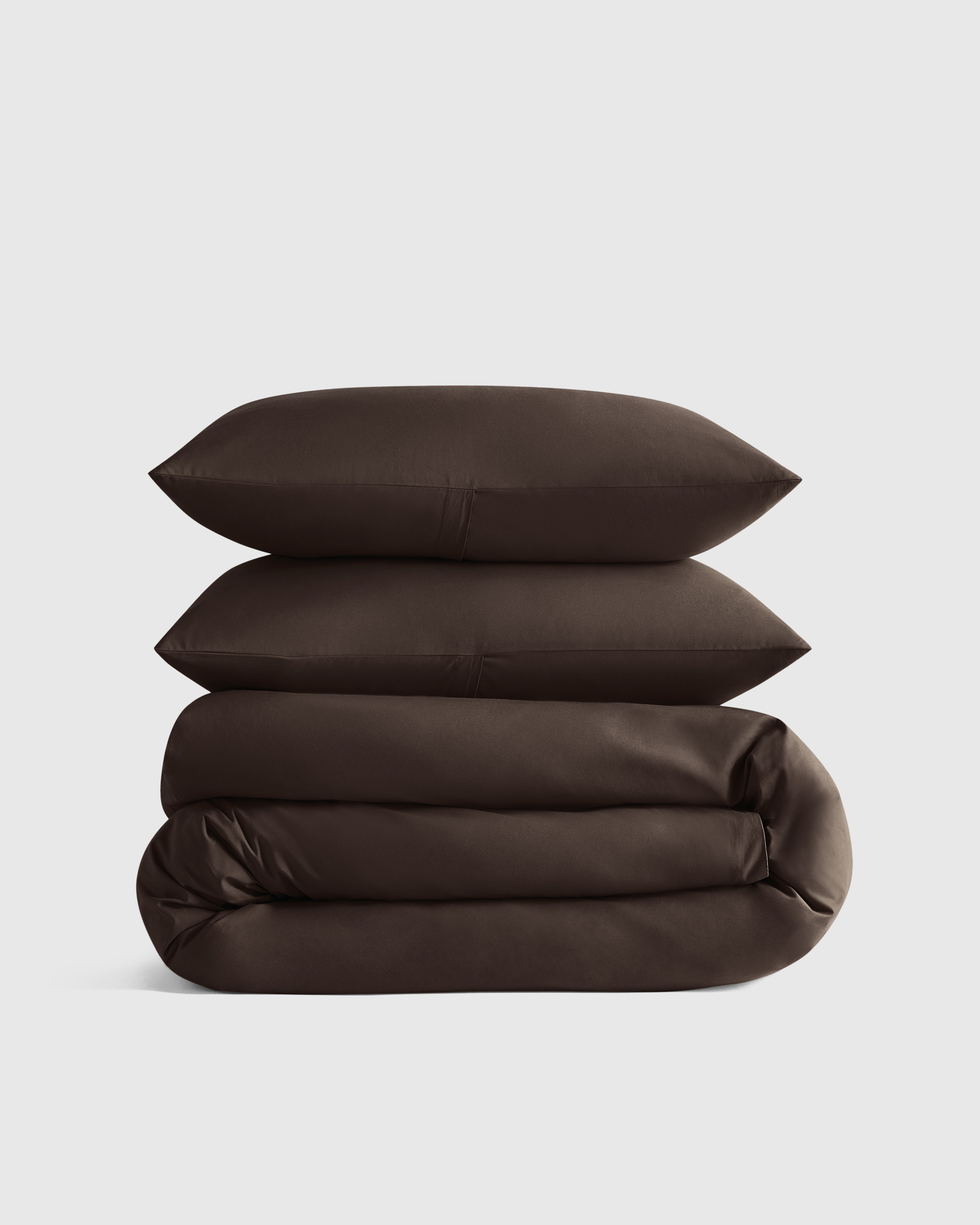 Espresso Classic Organic Percale Duvet Cover Set