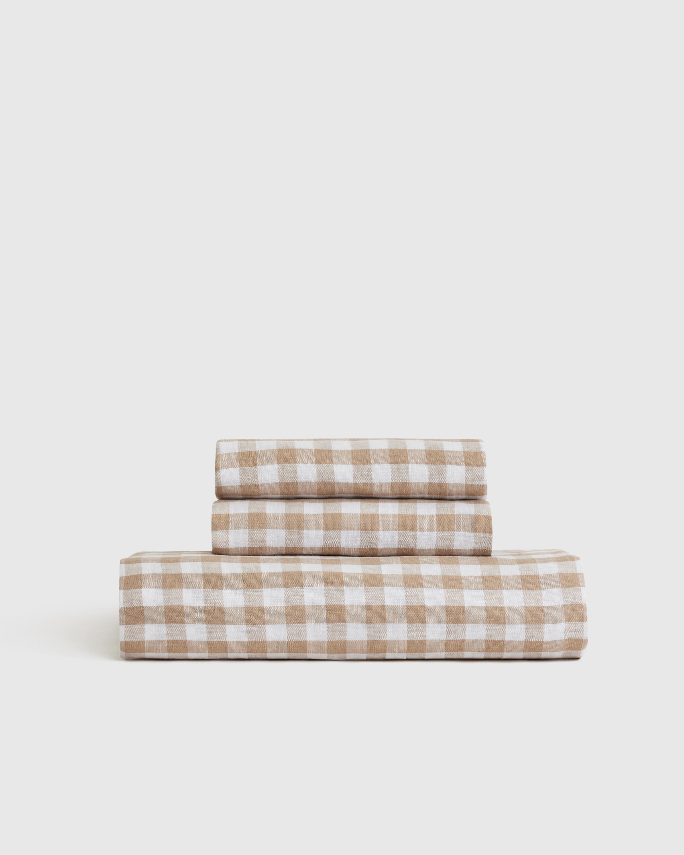 Cafe European Linen Gingham Fitted Sheet Set