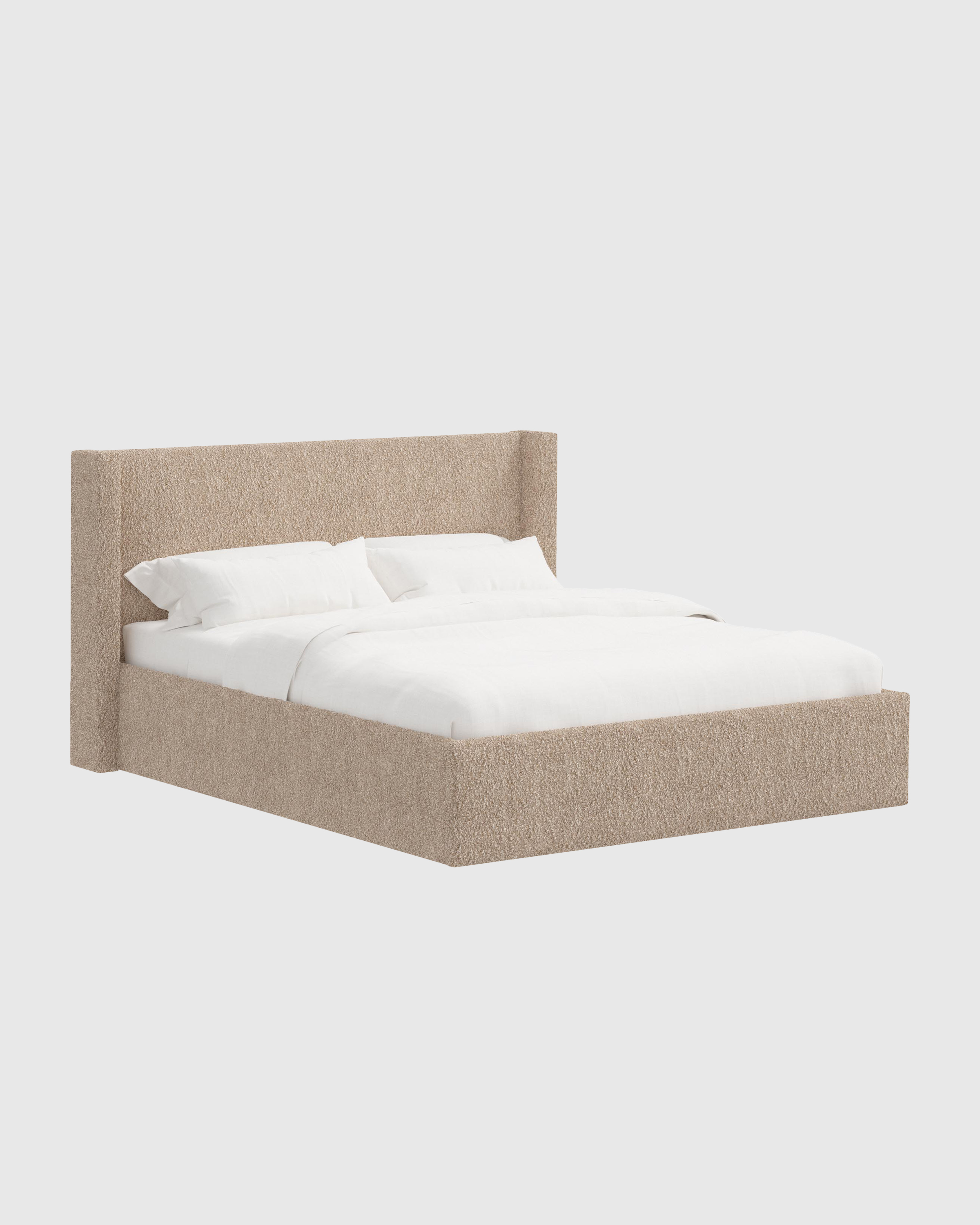 WingbackLowQueen Plush Boucle Camel 4