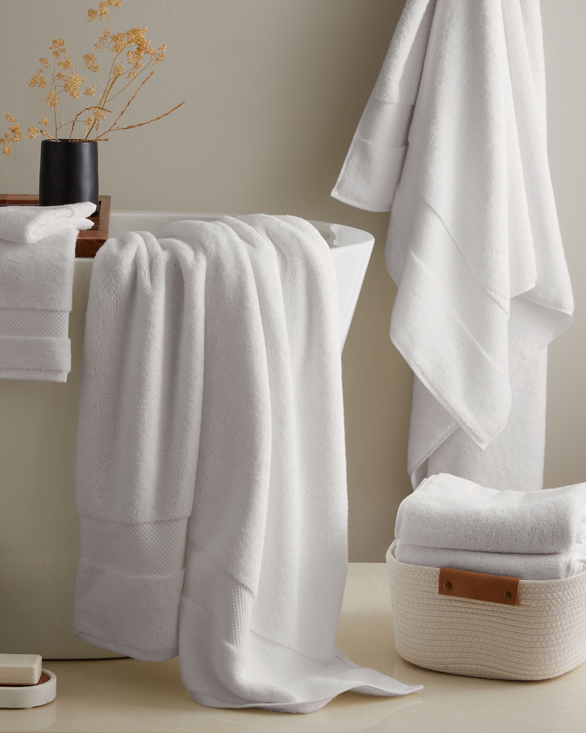 Turkish Ultra Plush Bath Towel Bundle - Silver