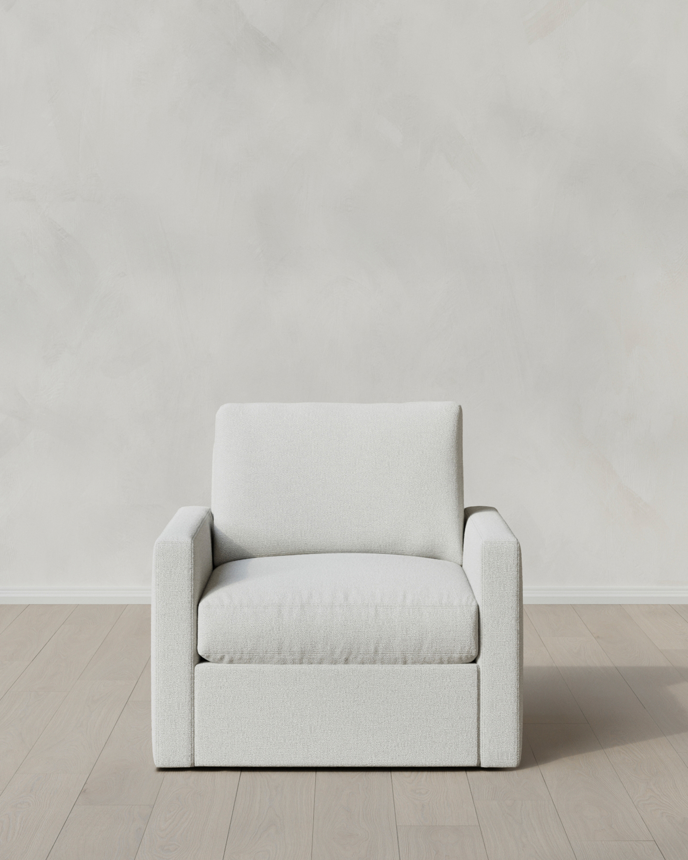 Snow Brennan Swivel Chair in Performance Basketweave