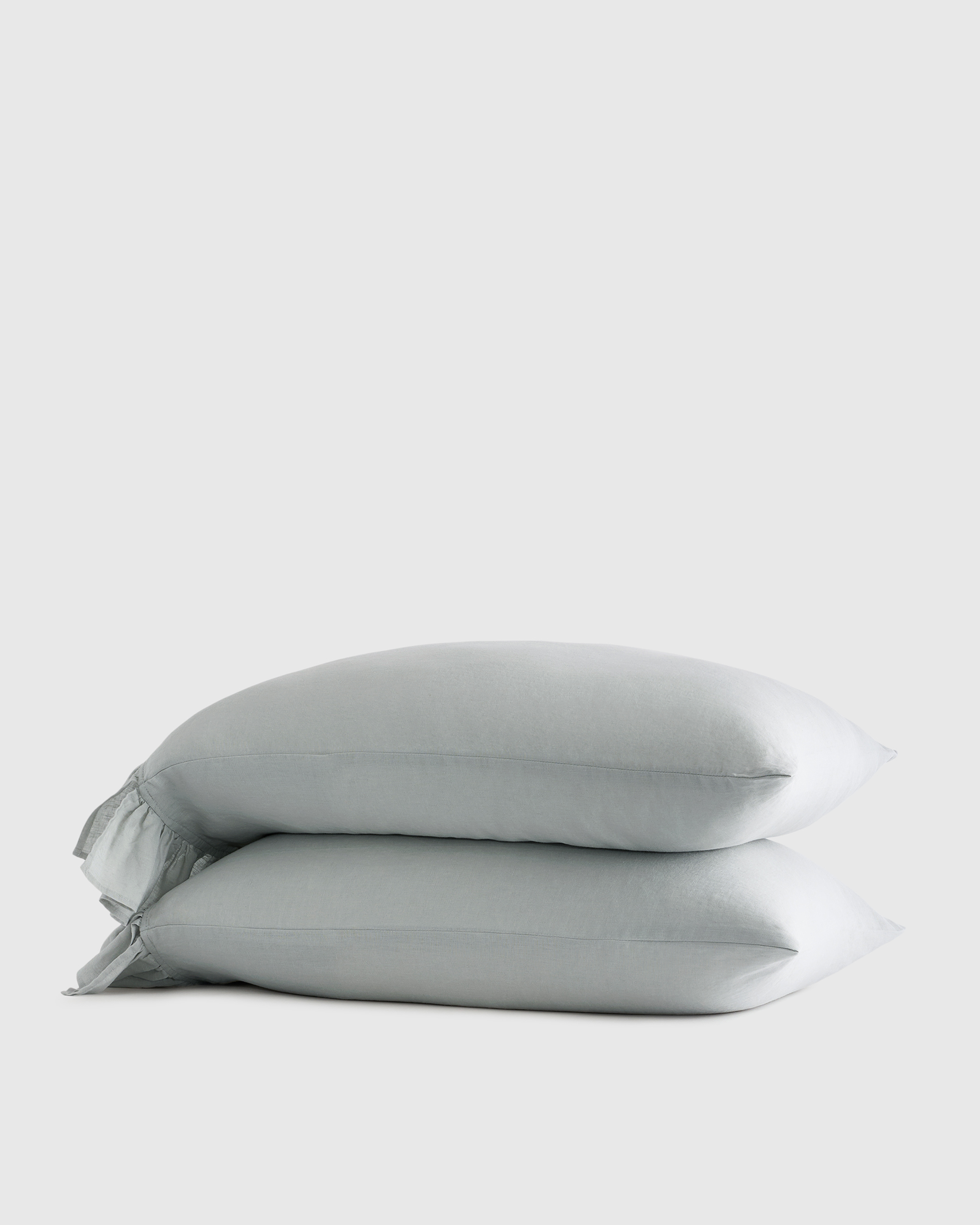 Mist European Linen Ruffle Pillowcase Set