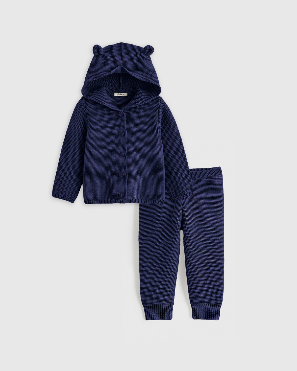 Navy Ensemble de pull 100 % coton biologique