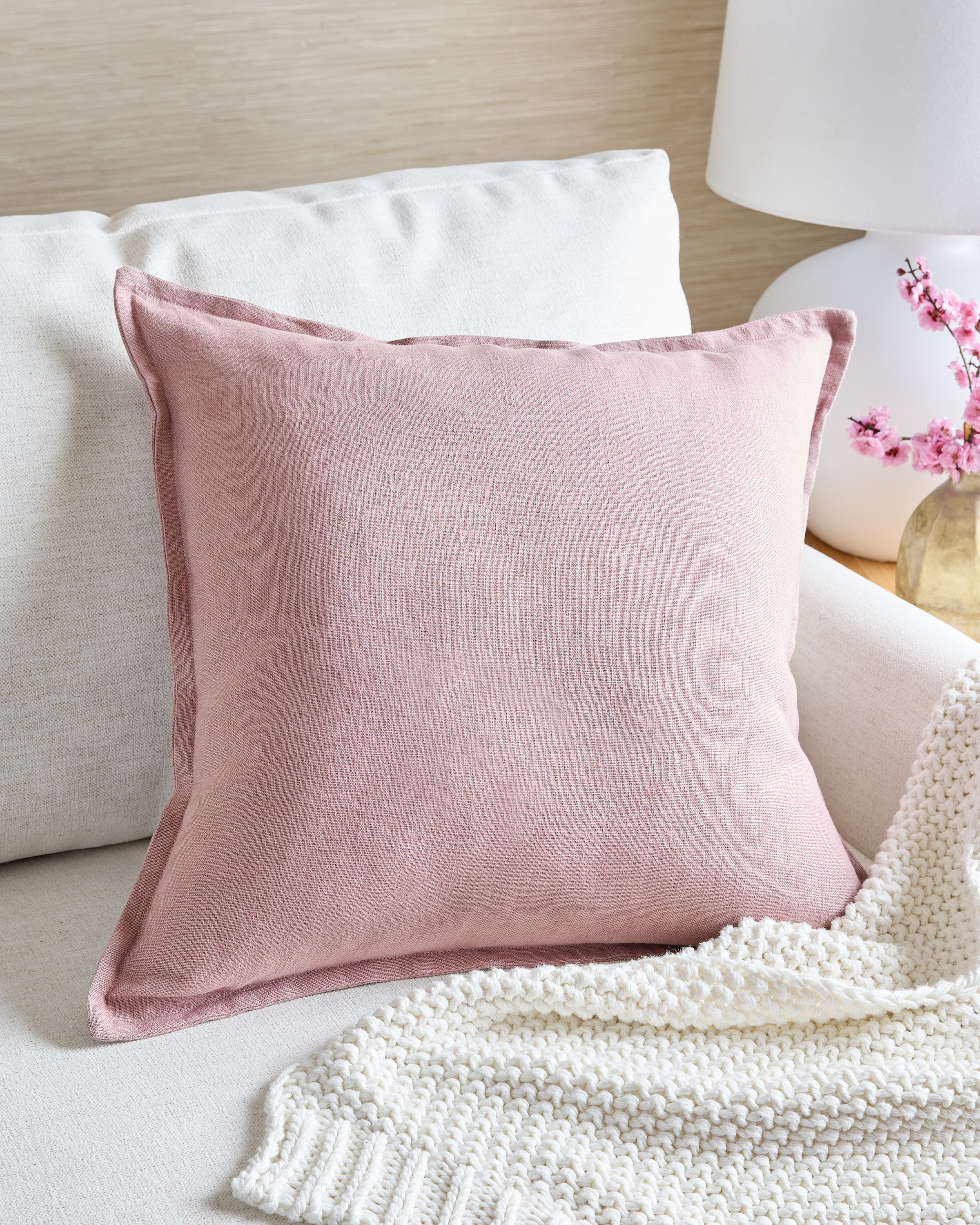 Fig European Linen Flange Edge Pillow Cover