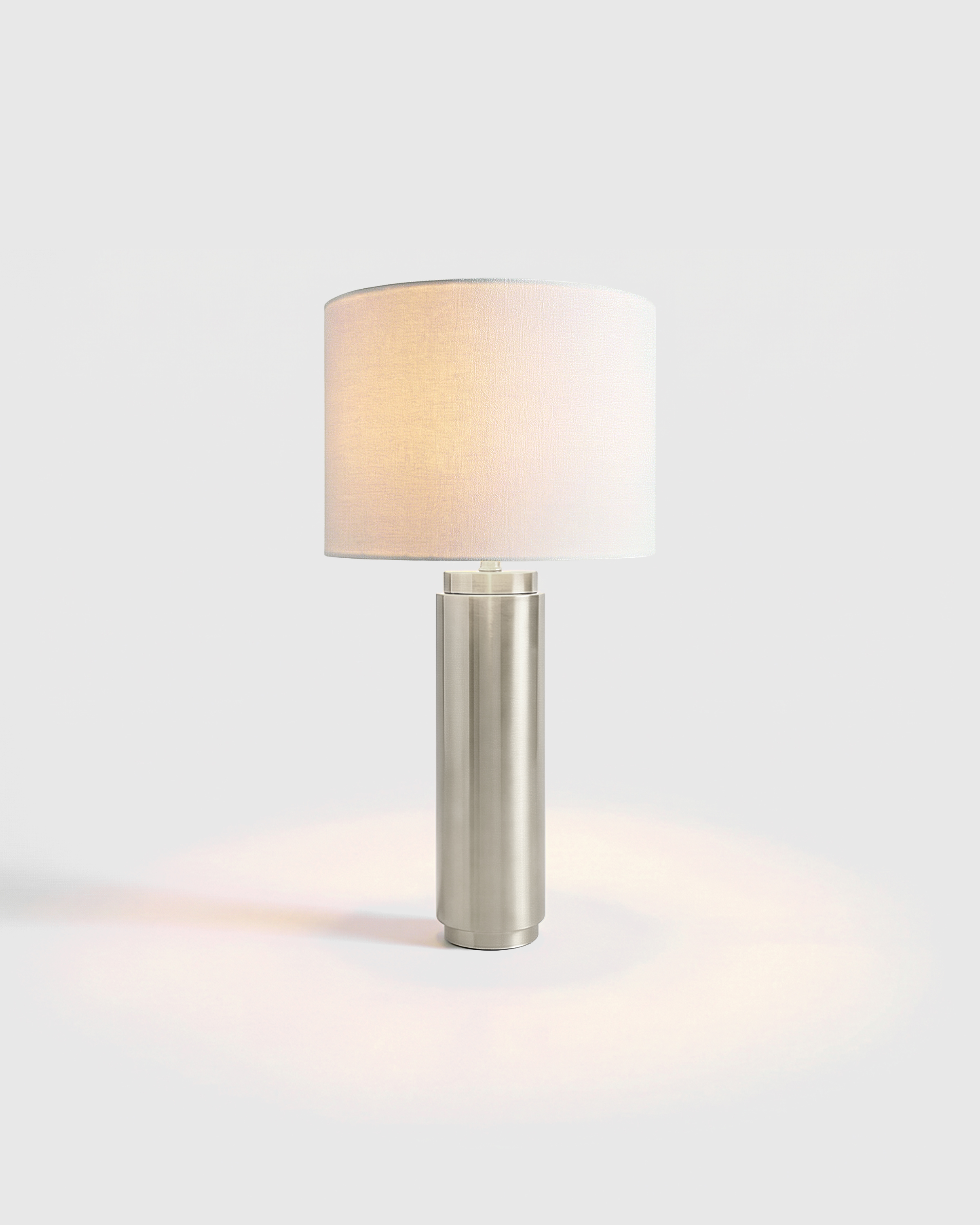 Column Metallic Table Lamp Pol Nickel on