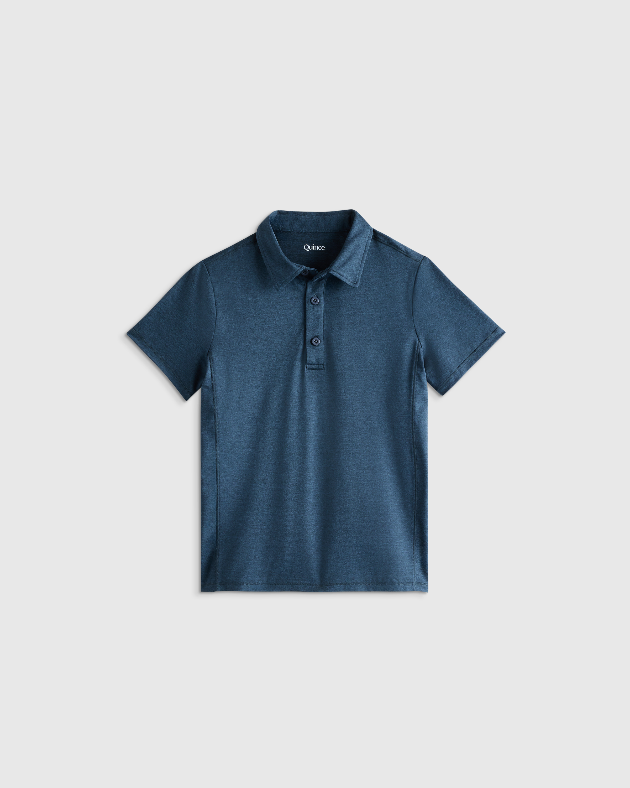 Heather Ocean Navy Flowknit Breeze Polo 