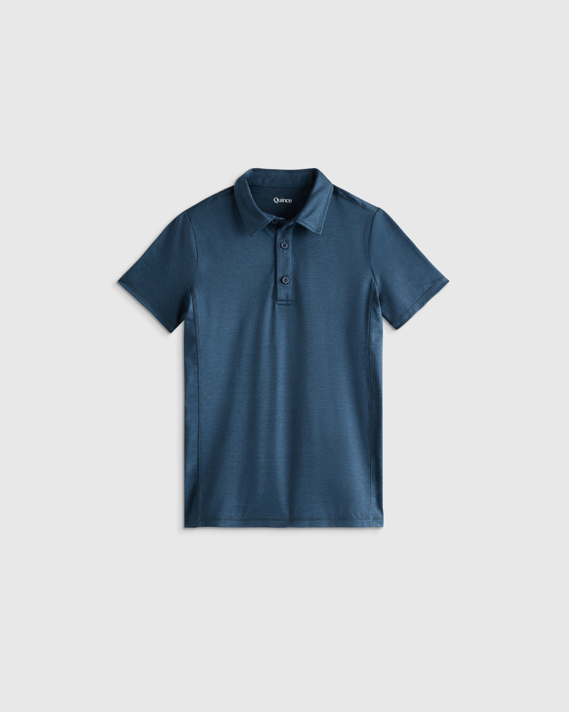 Heather Ocean Navy Flowknit Breeze Polo 