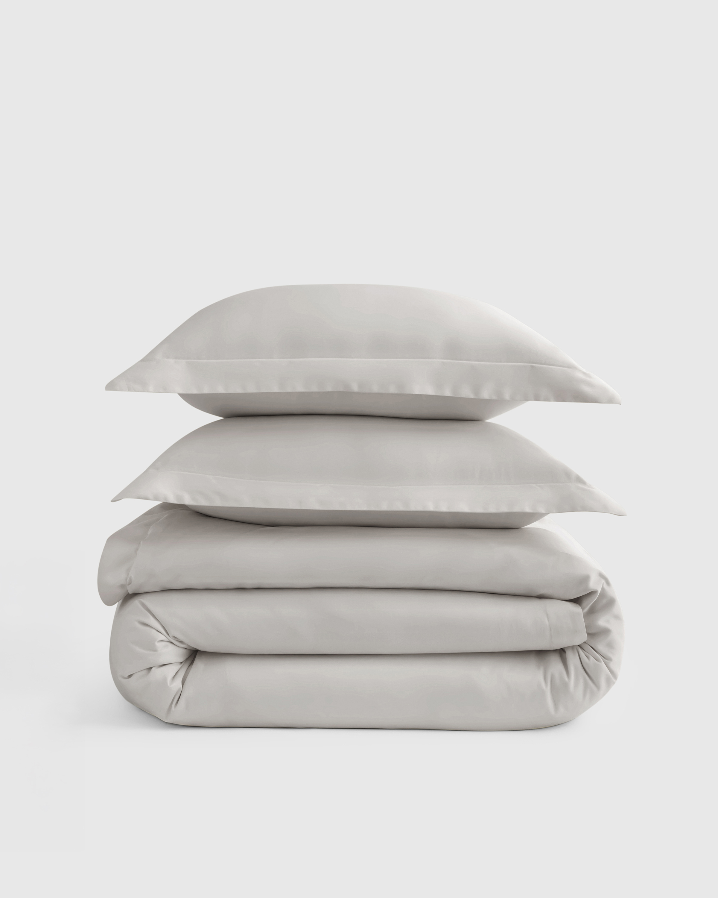 Light Grey Signature Giza Cotton Sateen Duvet Cover Set