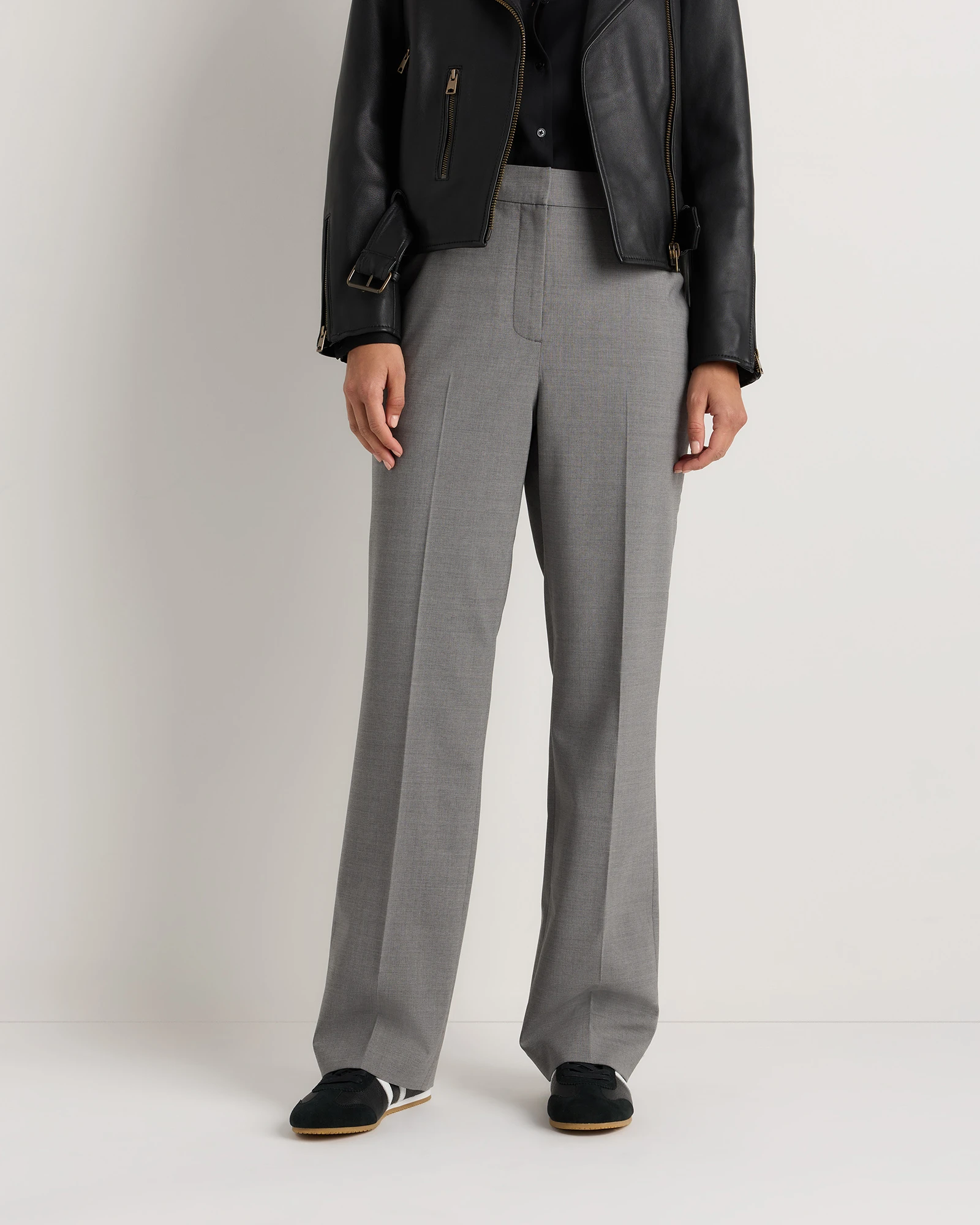 Italian Wool Straight Leg Pants