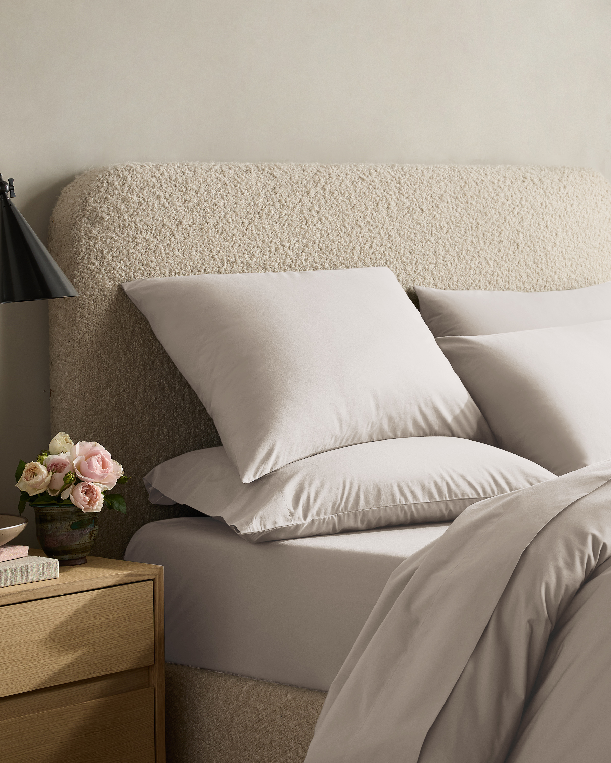 Dove Ensemble de taies décoratives en percale biologique fraîche