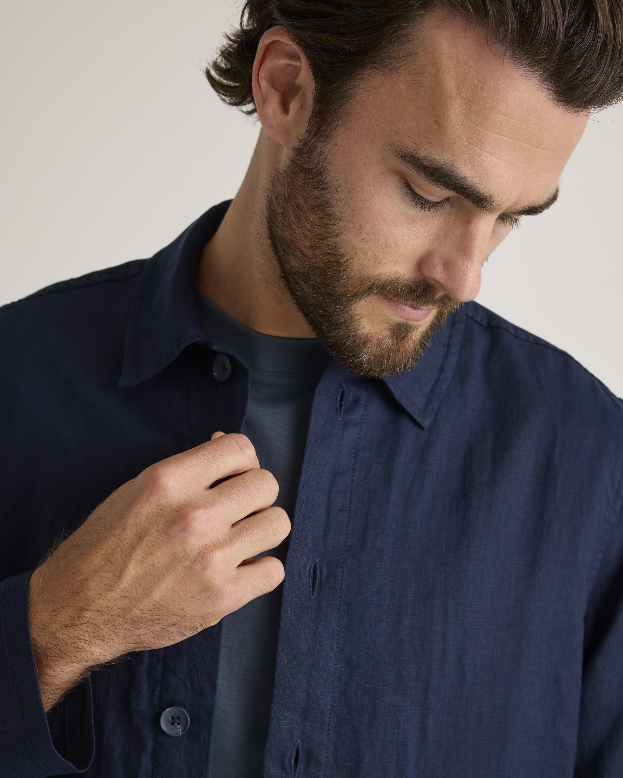 100% European Linen Shirt Jacket