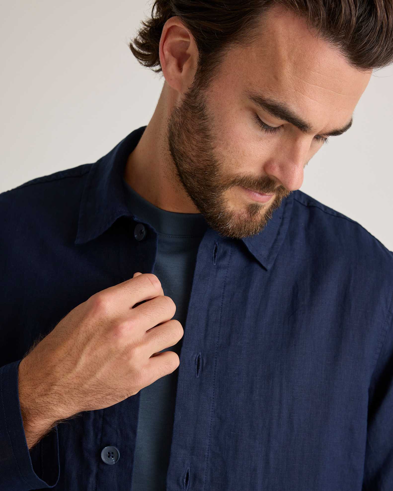 100% European Linen Shirt Jacket