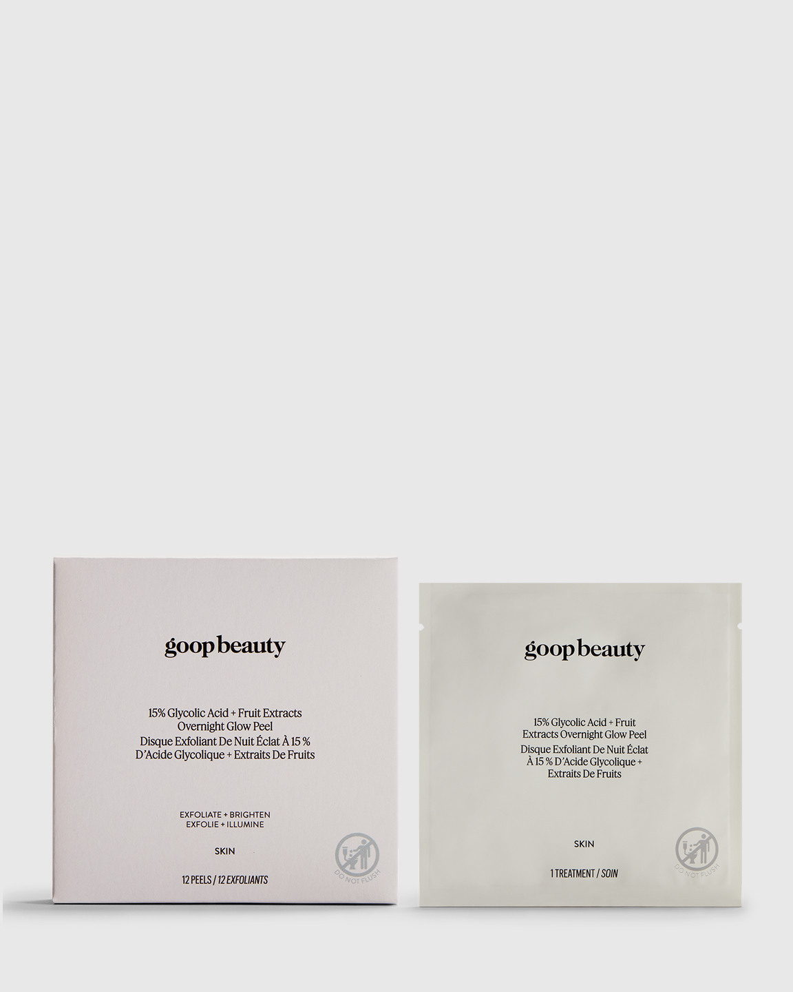 No Color 15% Glycolic Acid Overnight Glow Peel 12-Pack by goop Beauty