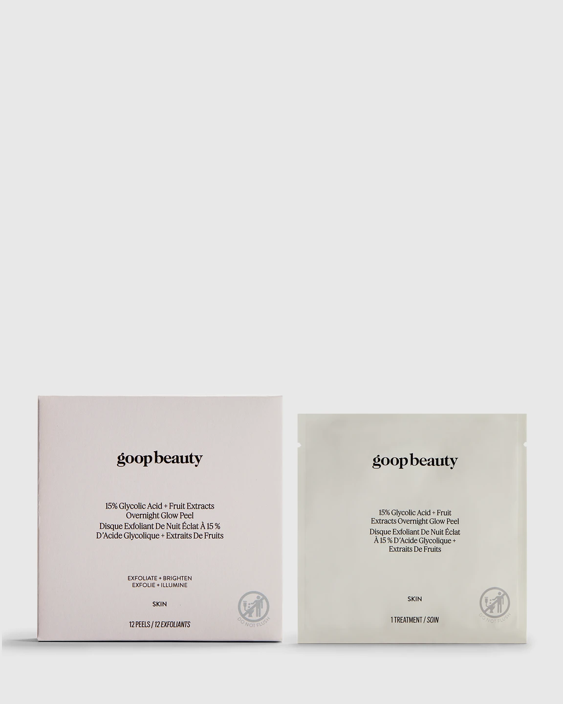 15% Glycolic Acid Overnight Glow Peel 12-Pack by goop Beauty