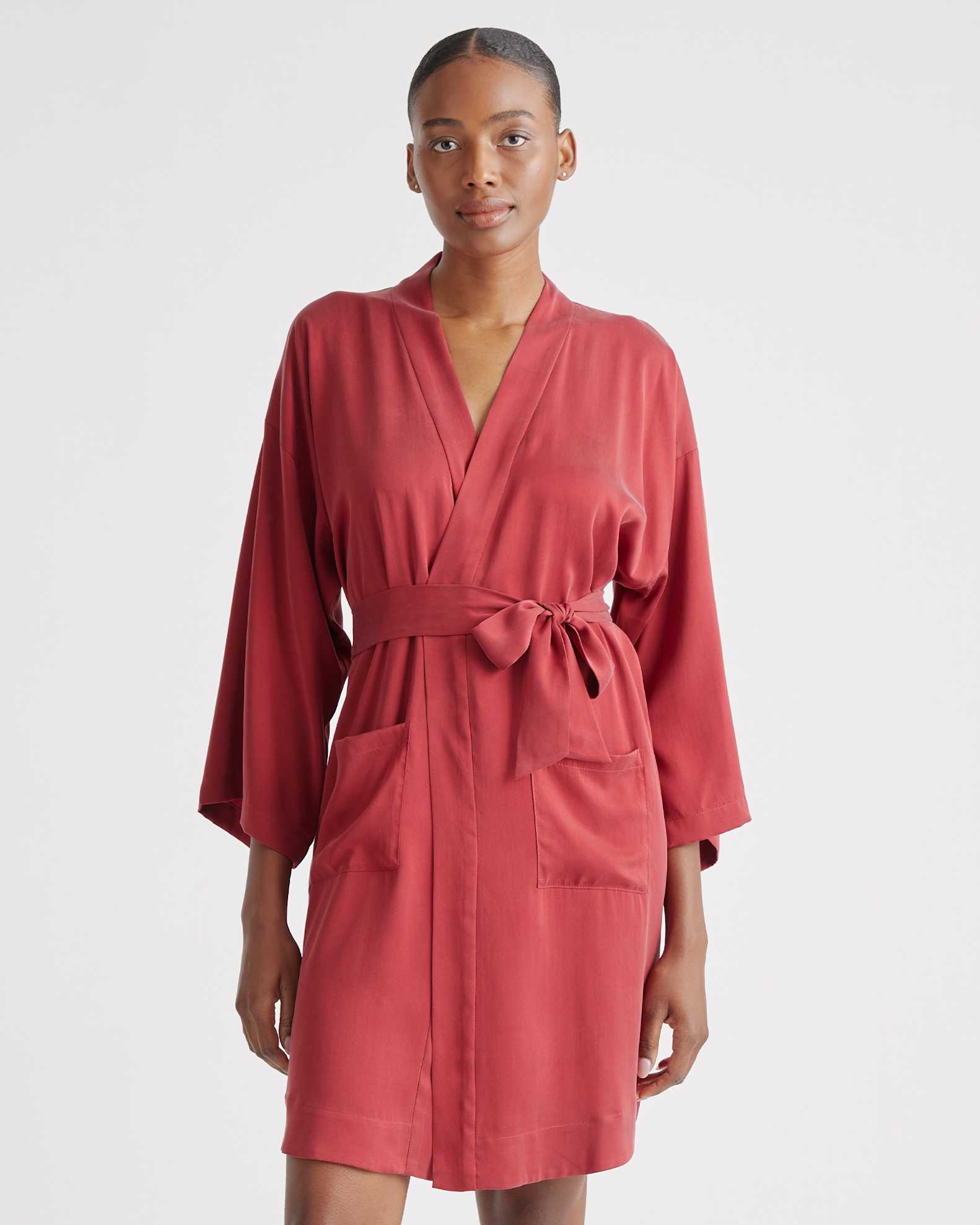 red silk robe dress Splendid Kimono Robe