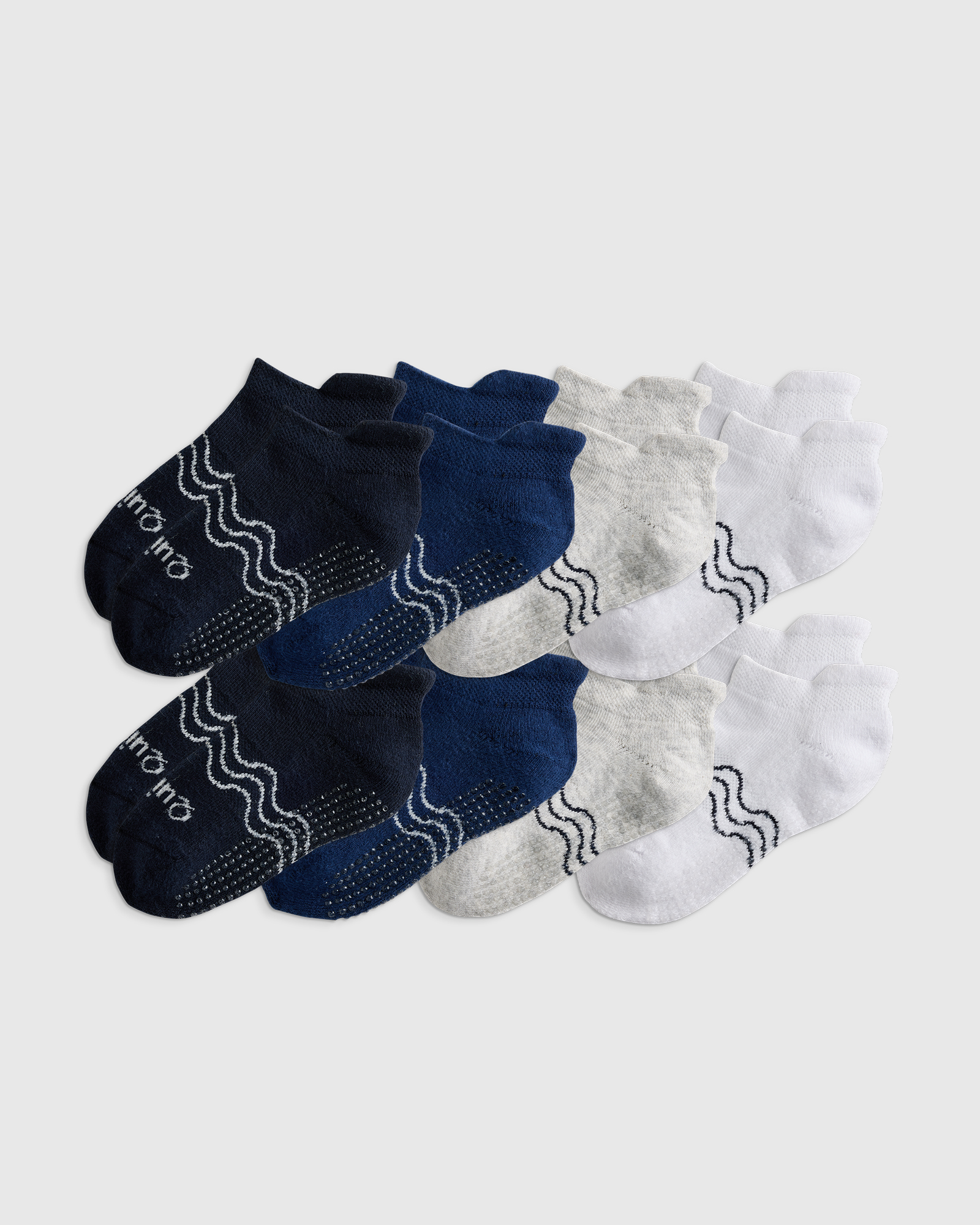 Neutral Multi Organic Cotton Gripper Ankle Socks 8-Pack