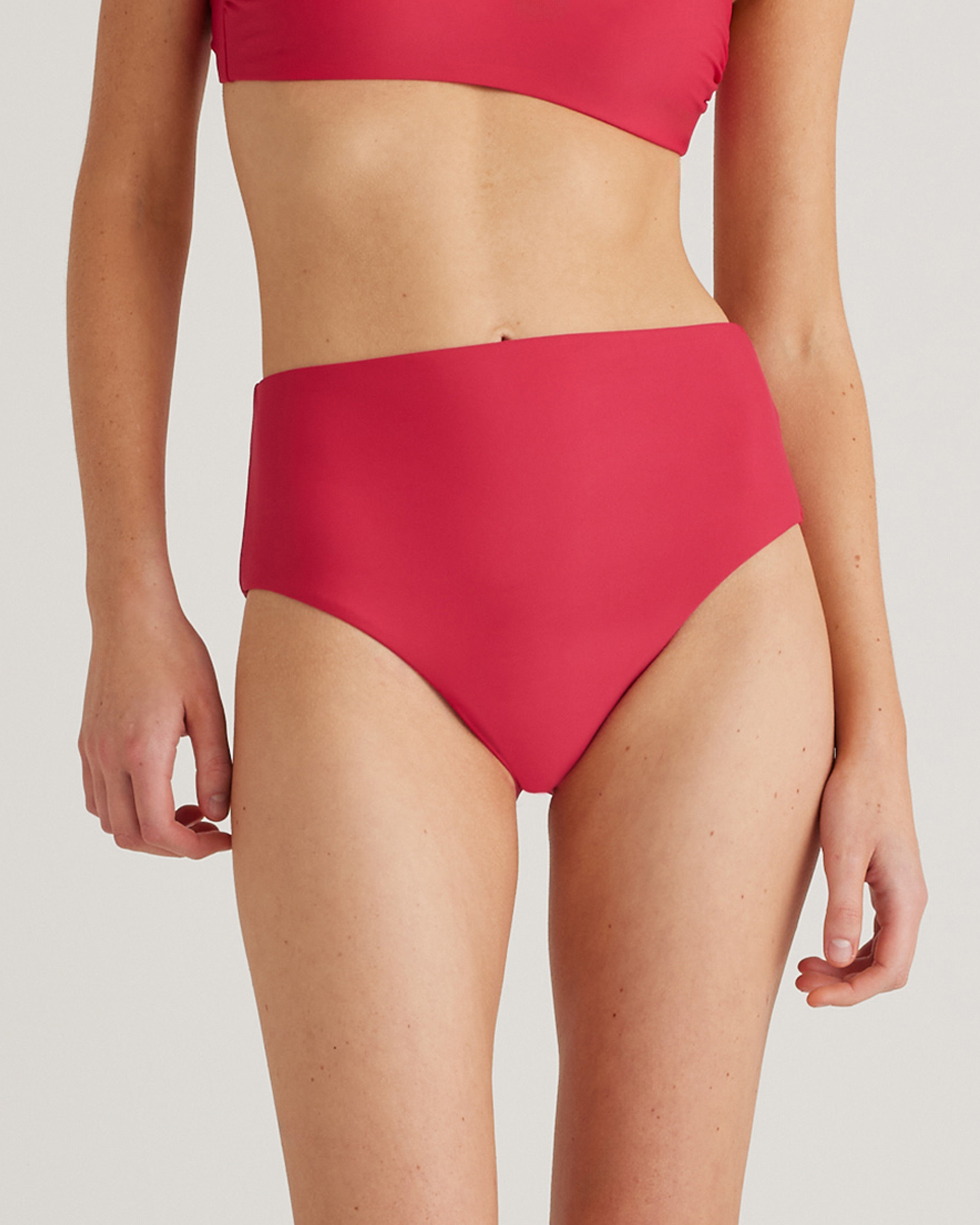 Berry Italian High-Rise Bikini Bottom