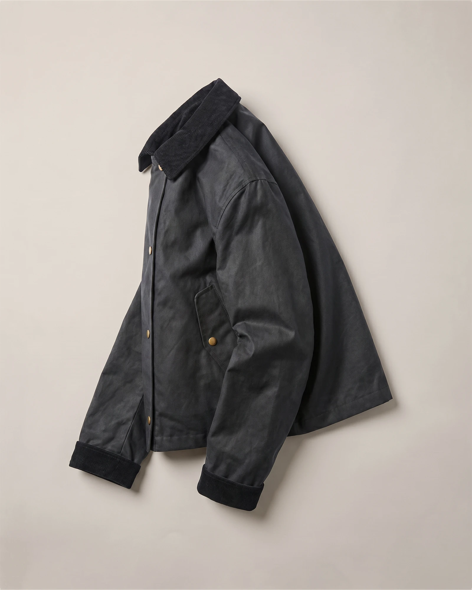 Organic Waxed Cotton Cropped Barn Jacket