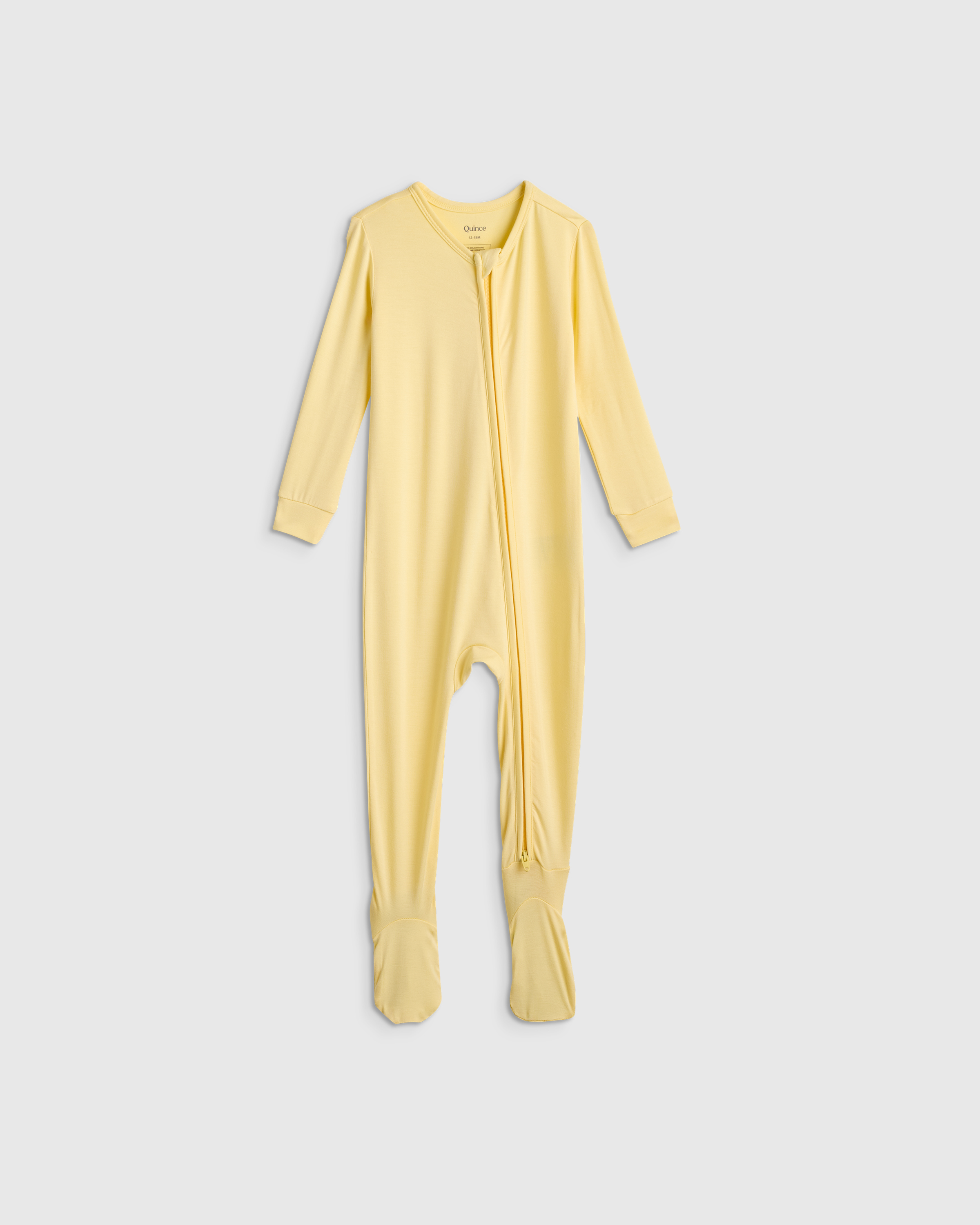 Banana Cream Bamboo Footie Pajama