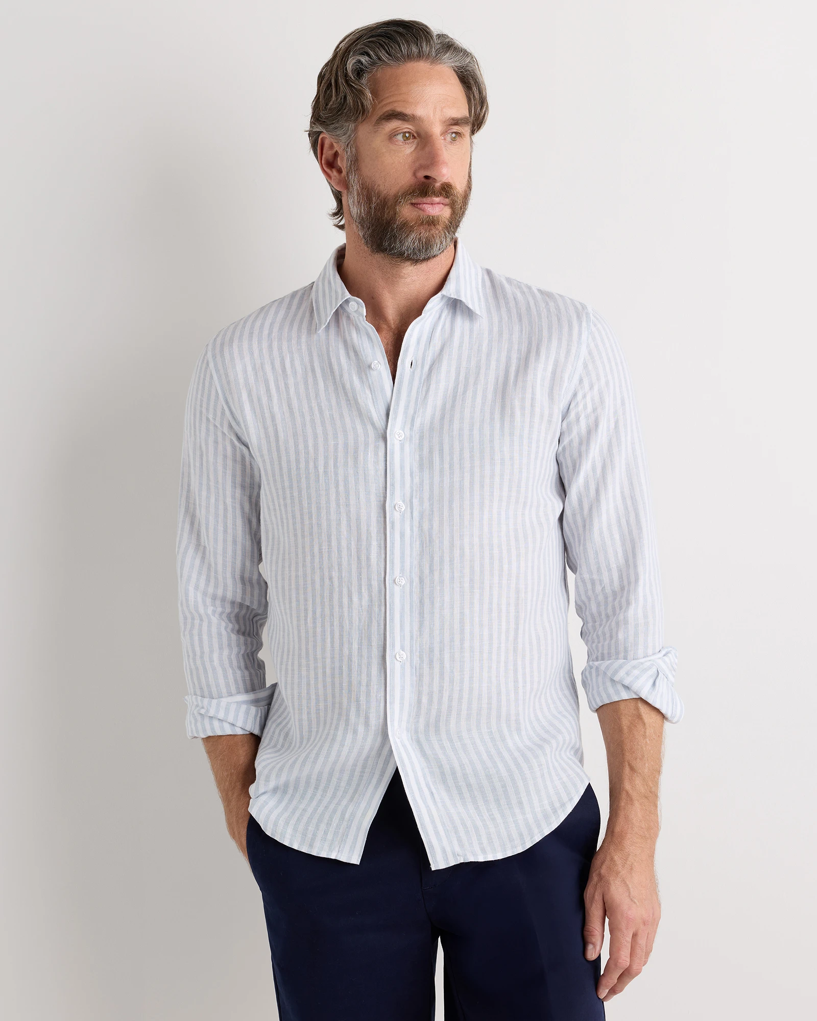 100% European Linen Long Sleeve Shirt