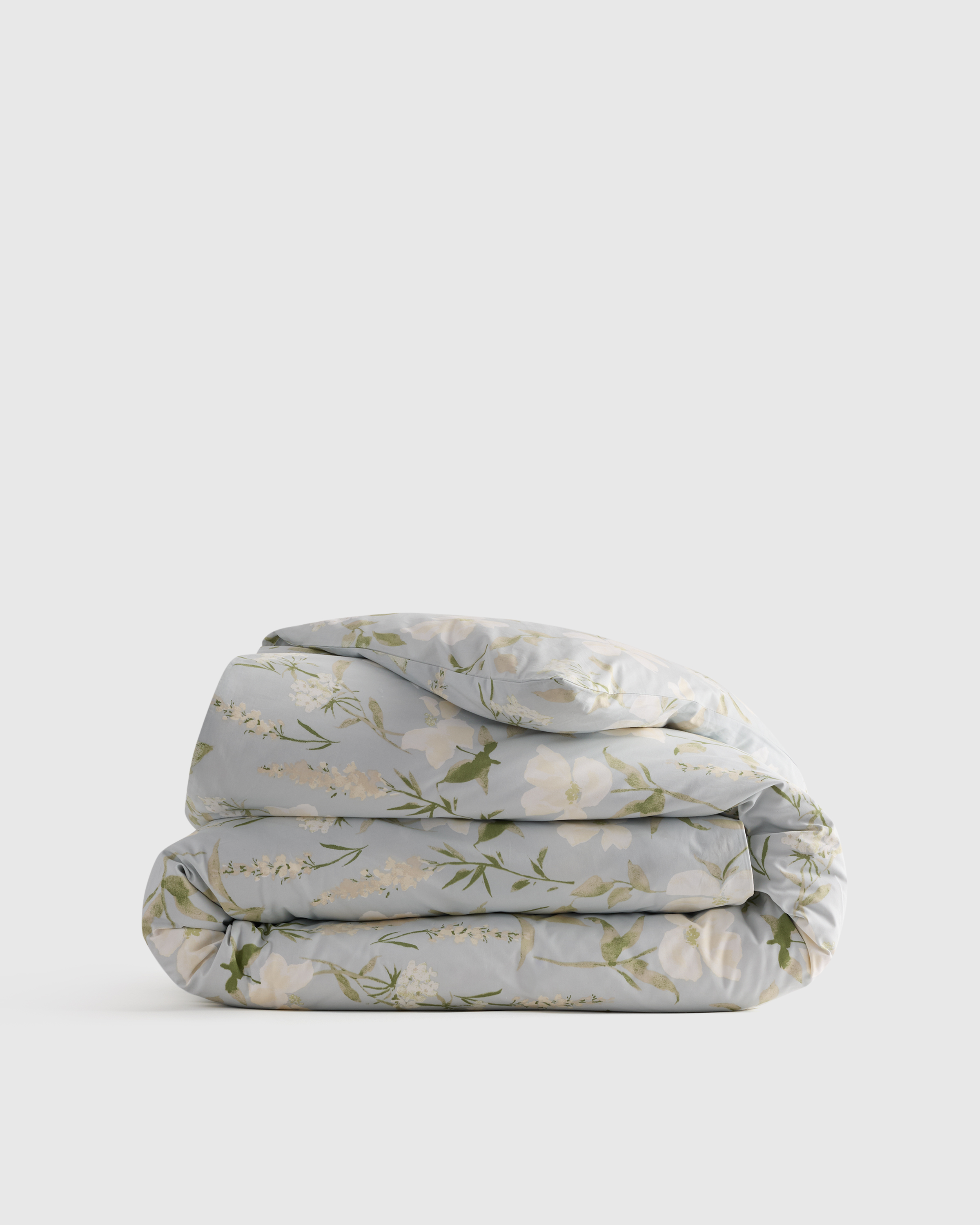 Blue Garden Classic Organic Percale Duvet Cover