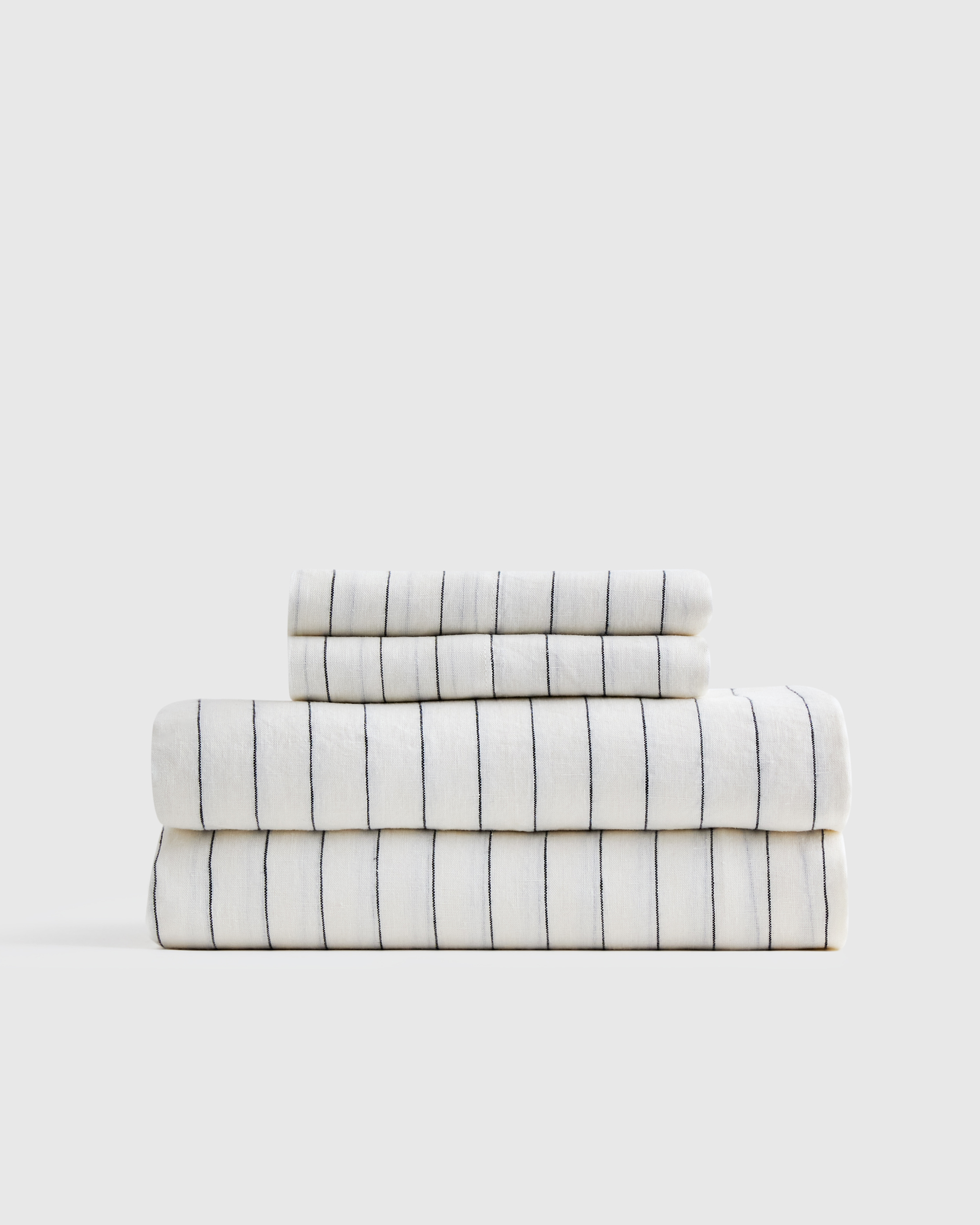 Pencil Stripe European Linen Stripe Sheet Set