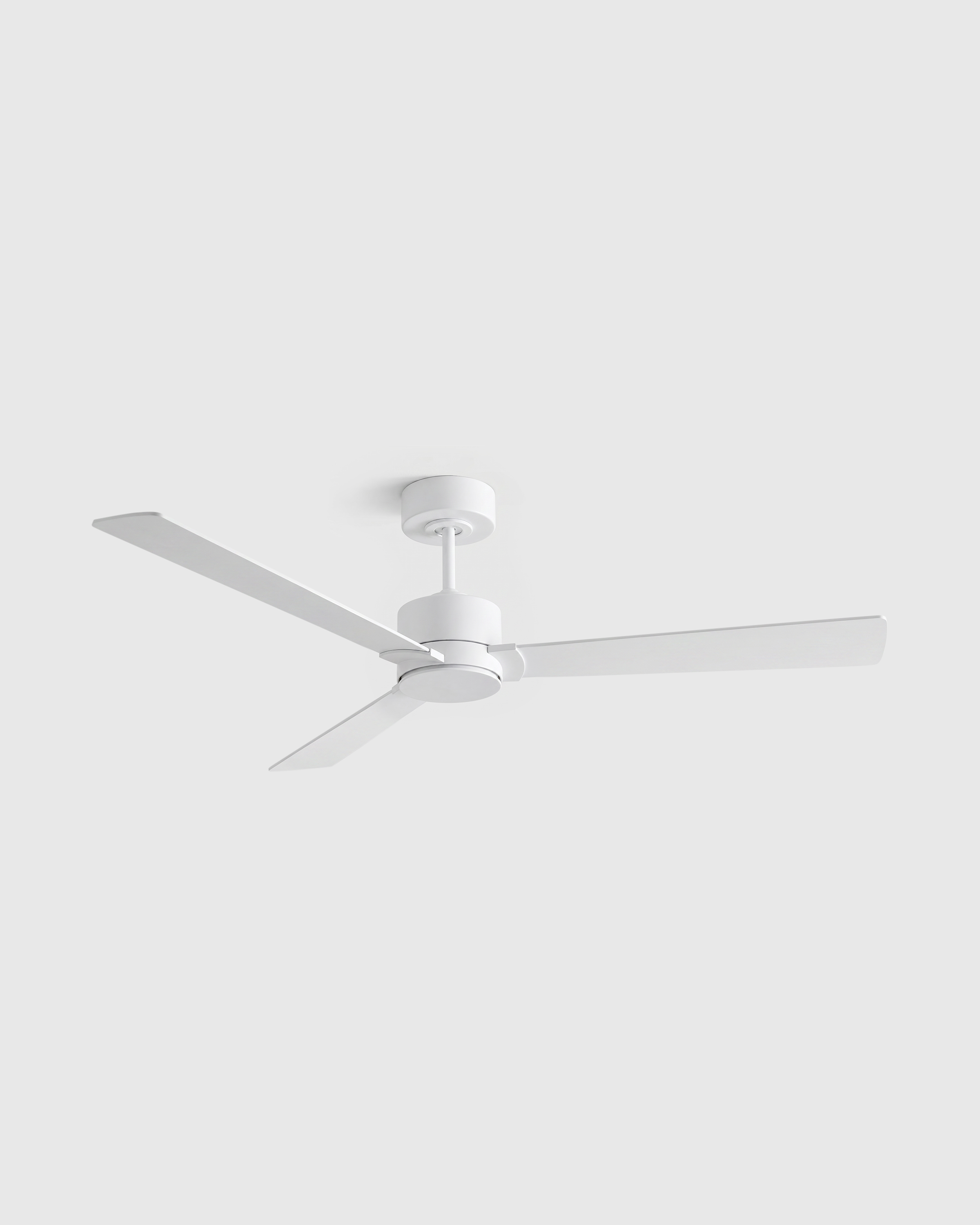 White Minimalist Wood Blade Ceiling Fan