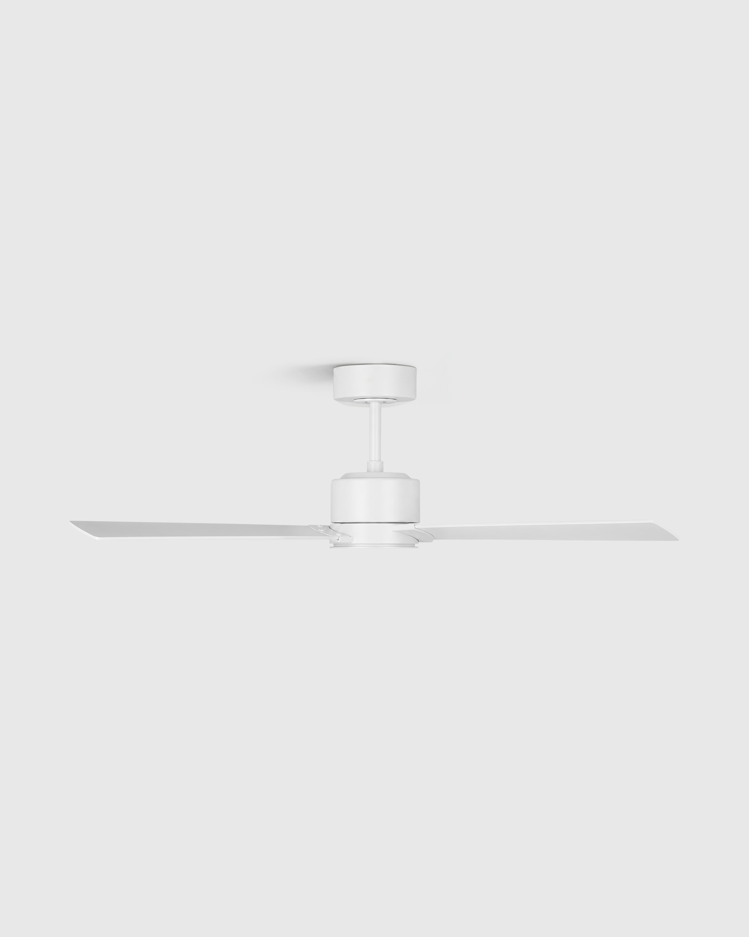 White Minimalist Wood Blade Ceiling Fan