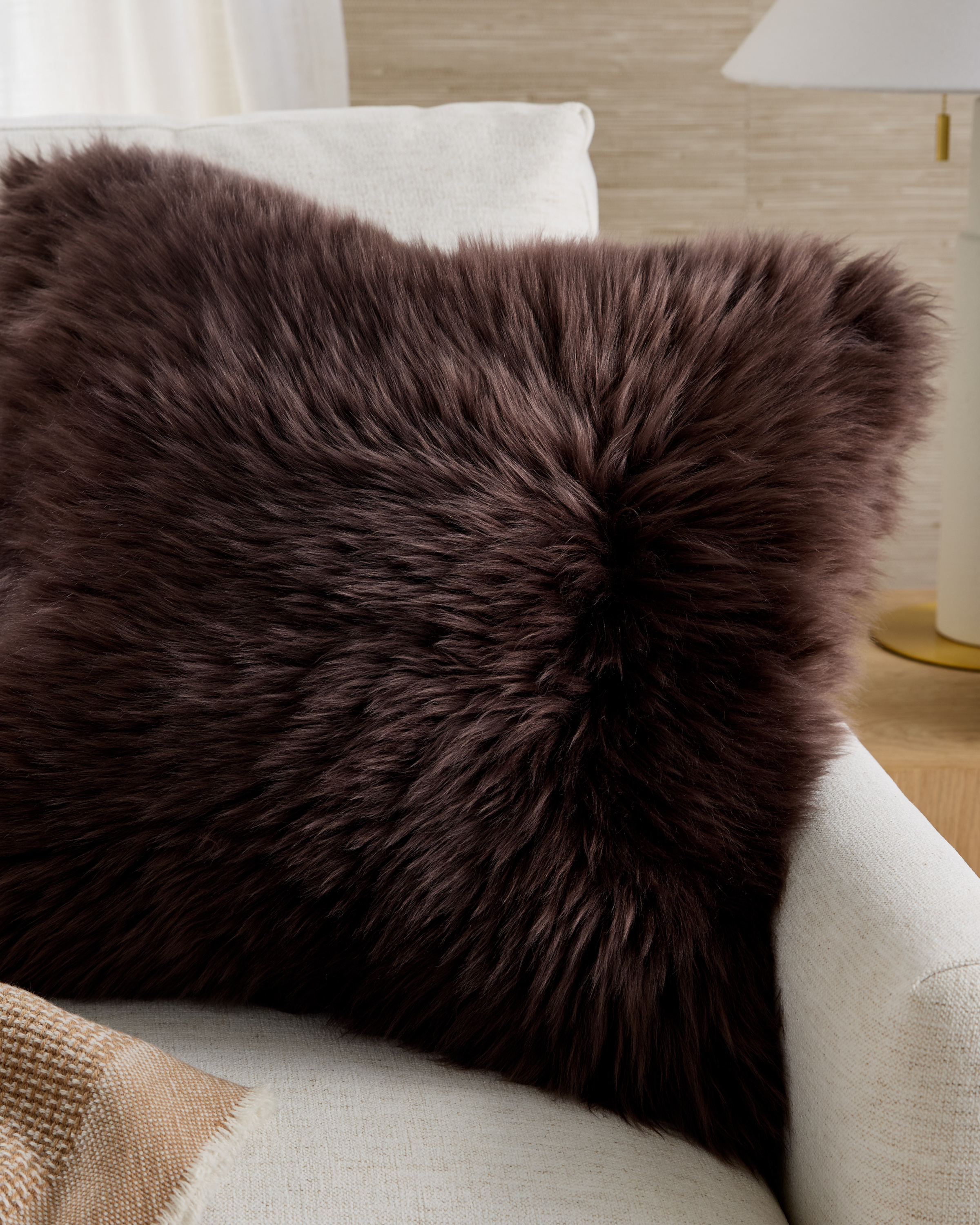 Sheepskin Pillow Cover - Thumbnail 5