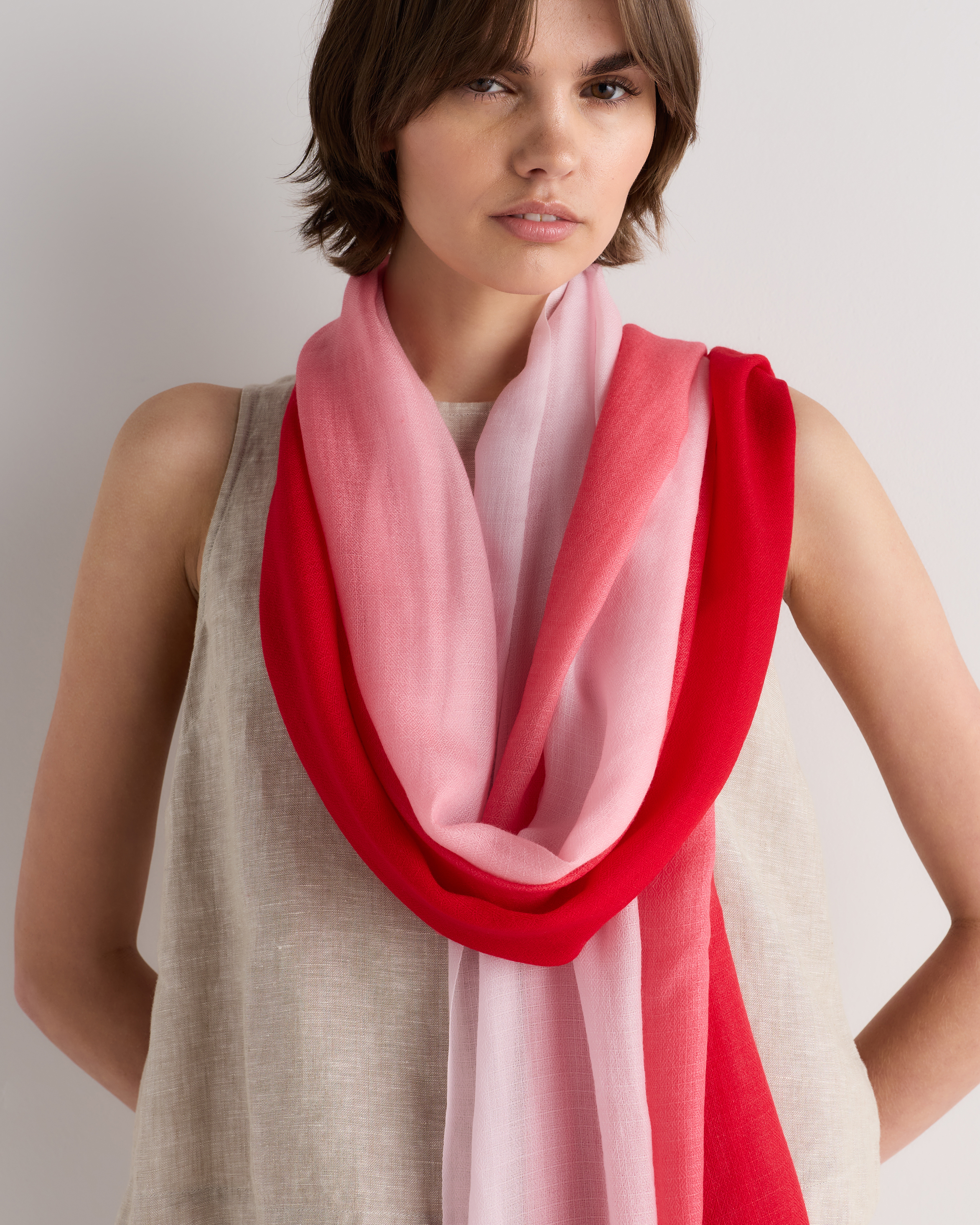 Featherweight Merino Wool Dip-Dye Scarf - thumbnail 10