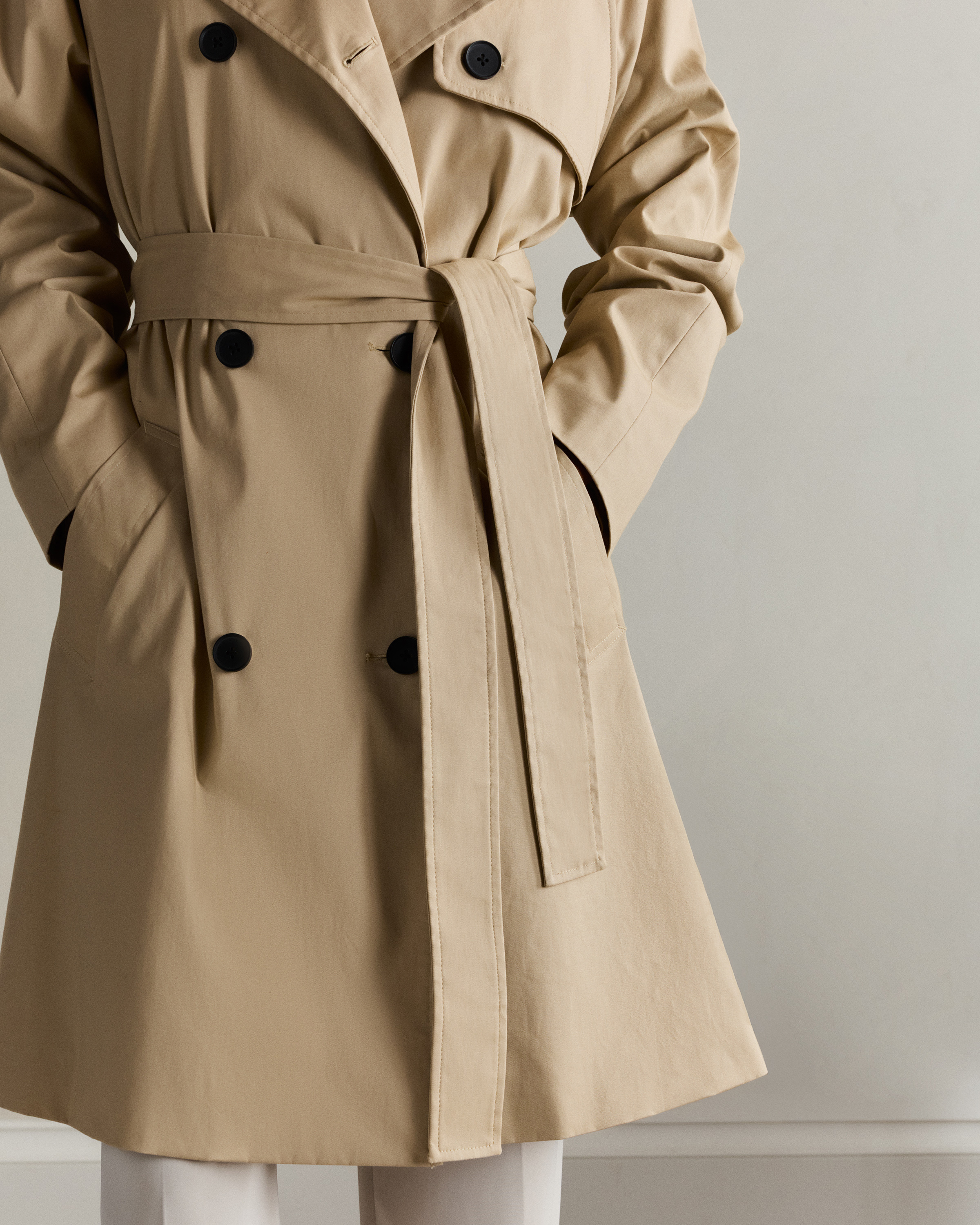 限定お値下げ中HYEON 2waytrench coat / beige正規品 新品・未使用】HYEON 2way trench coat