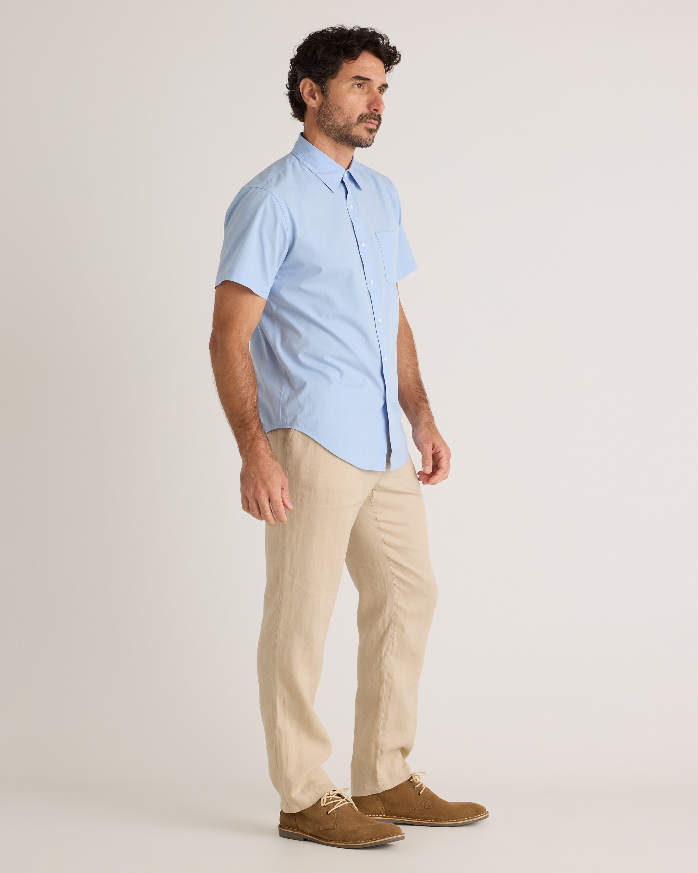 blue dress for baby girl Ash & Erie Blue Oxford Wrinkle Free Short Sleeve Shirt for Short Men Blue Oxford / XL / Standard