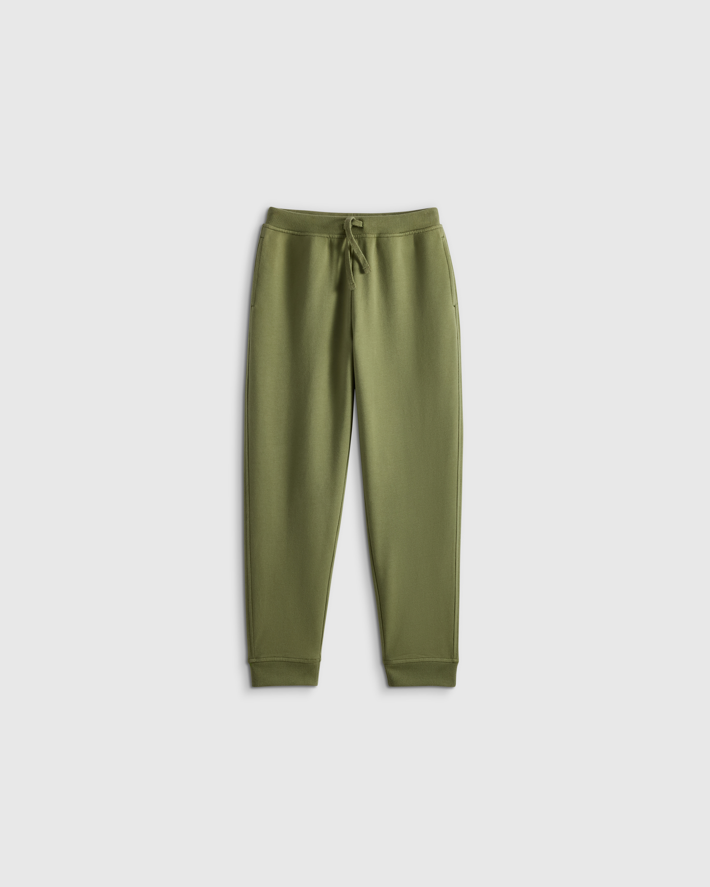 Olive Green Organic Cotton French Terry Joggers 