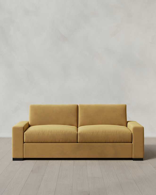 Caramel Stillman Sofa in Performance Velvet