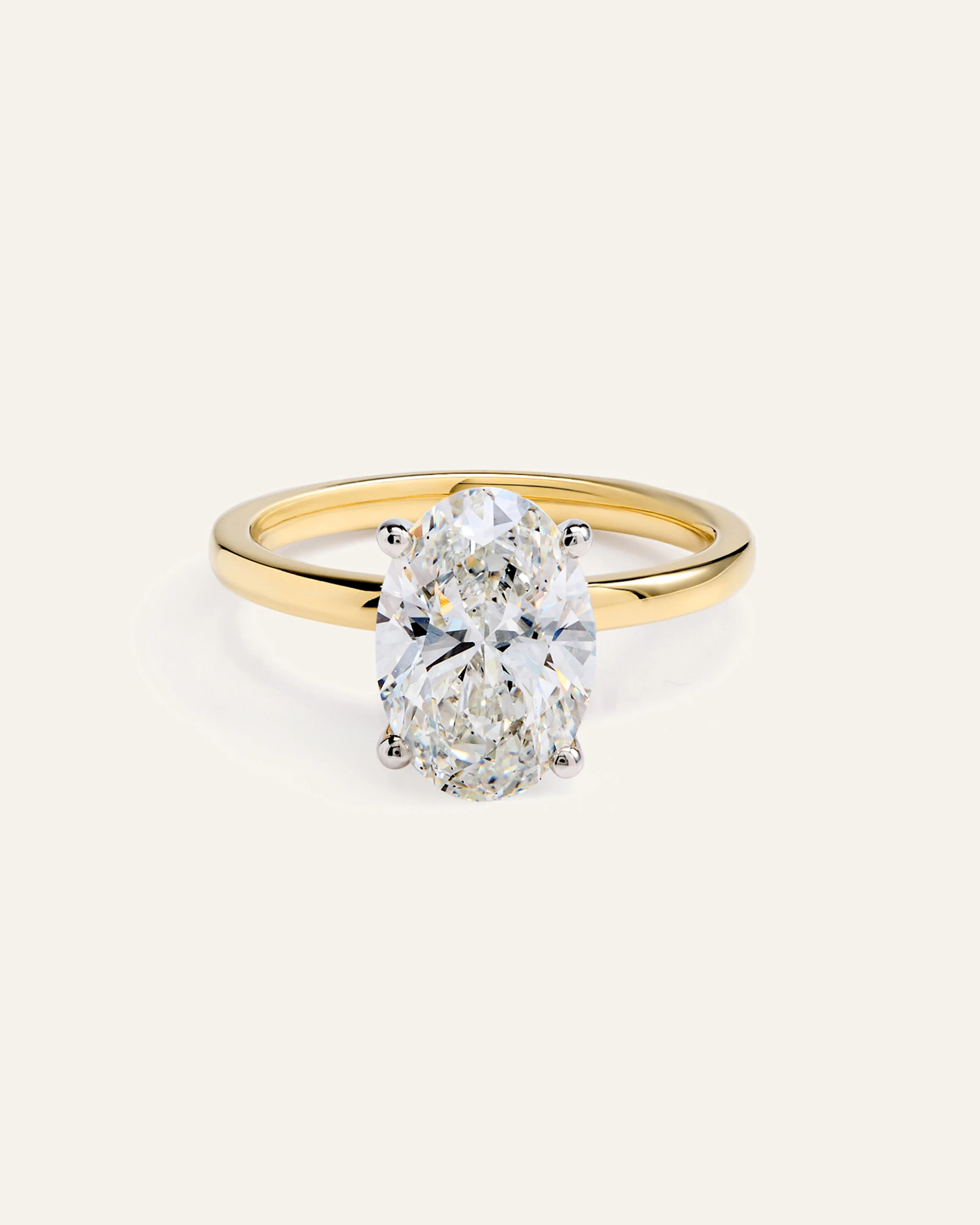 Lab Grown Diamond Oval Comfort Fit Engagement Ring