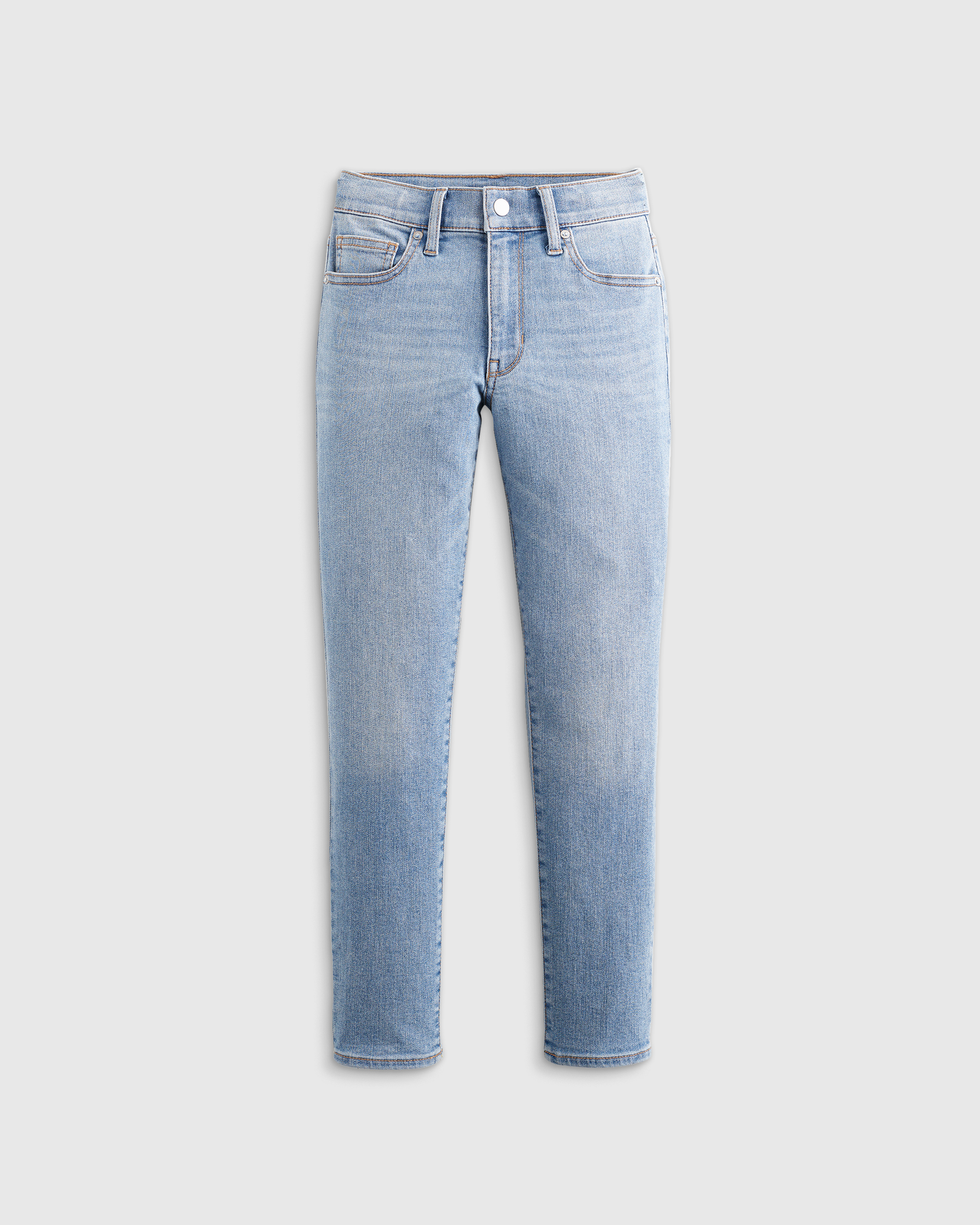 Light Wash Boys Cotton Stretch Taper Jeans