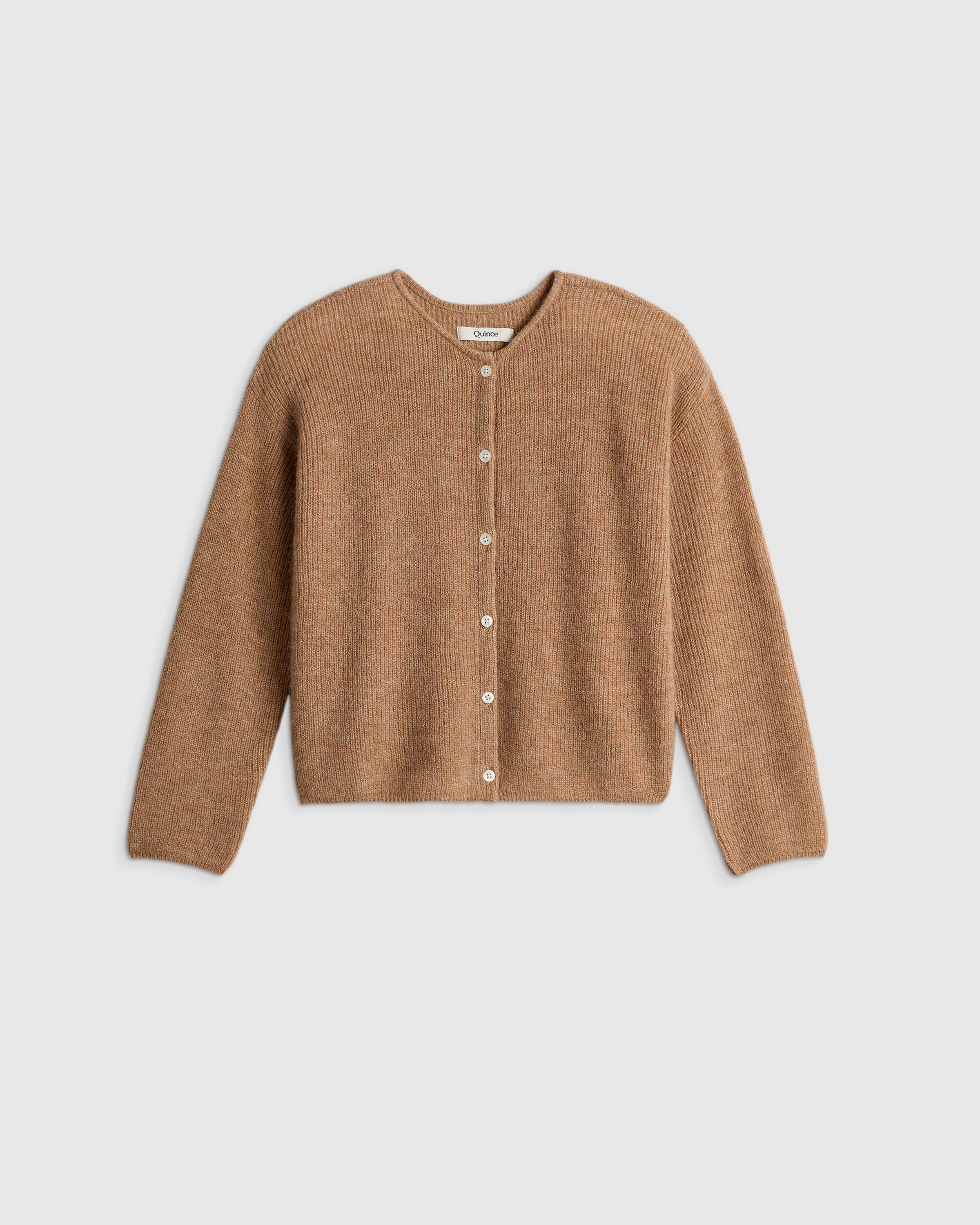 Dune Camel Girls Lightweight Baby Alpaca Wool Cardigan