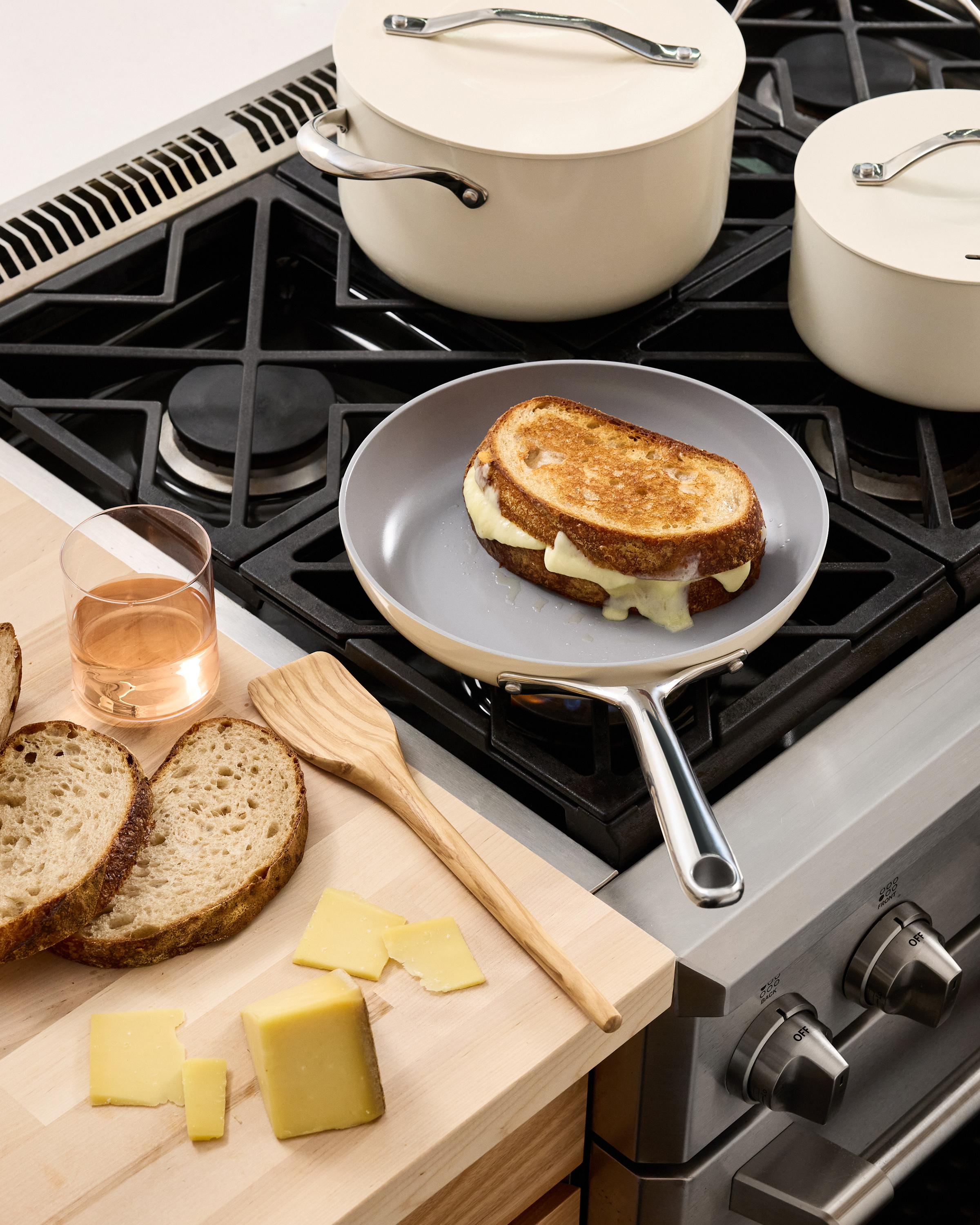Ceramic Nonstick 10" Frying Pan - Ivory