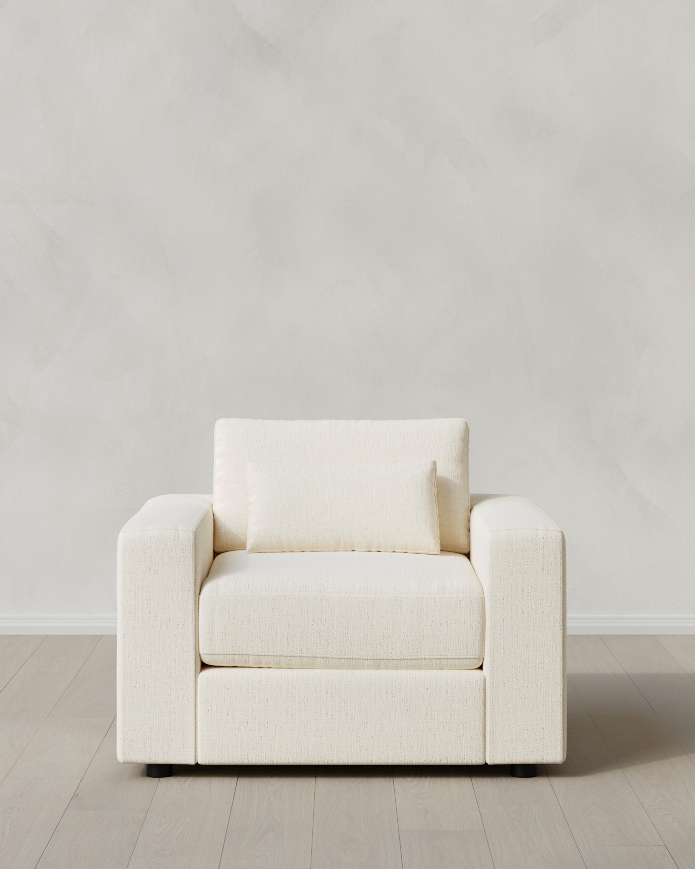 Snow Ashford Deep Seat Chair and a Half in Performance Chenille Linen Blend
