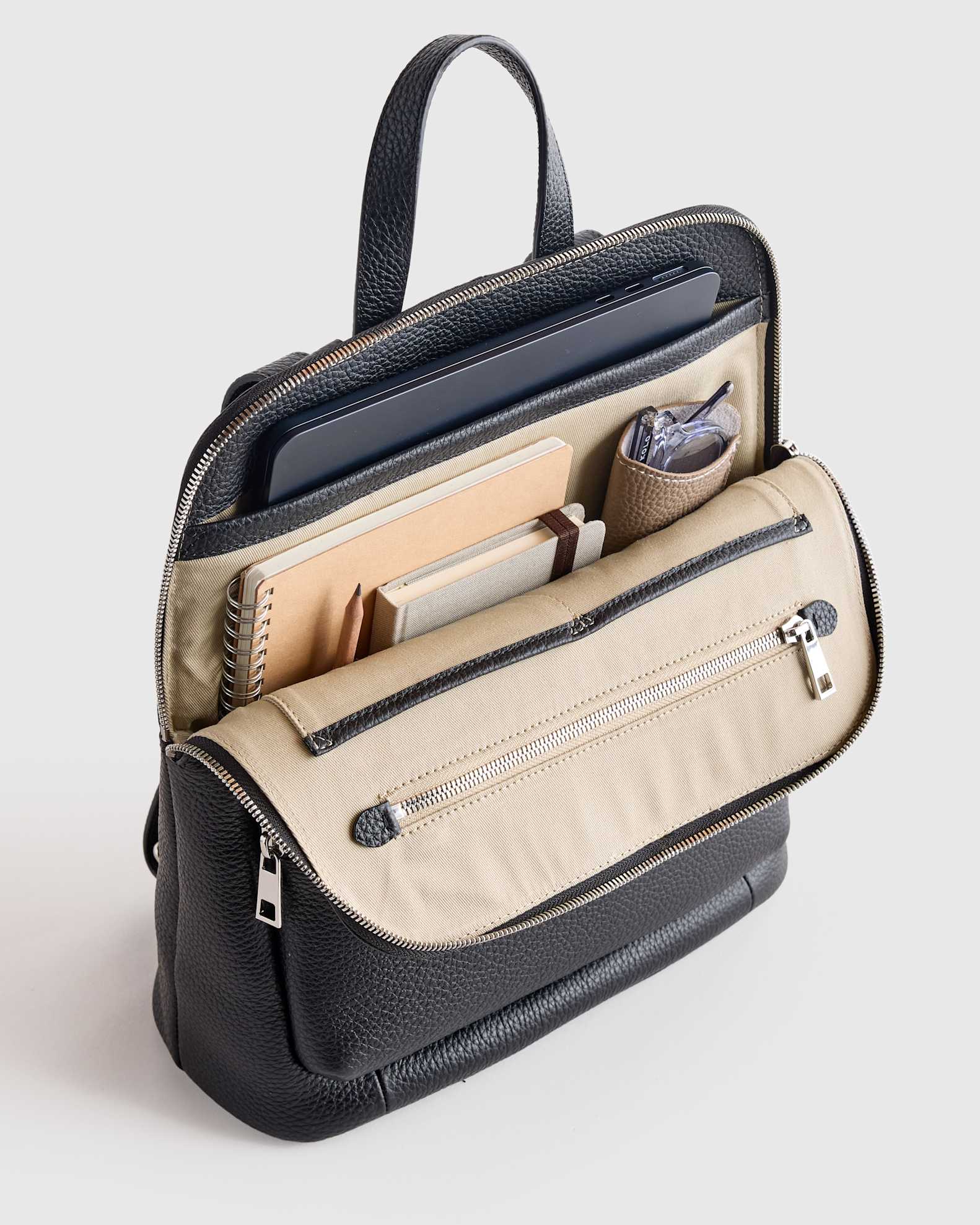 Italian Leather Convertible Backpack - Main Image