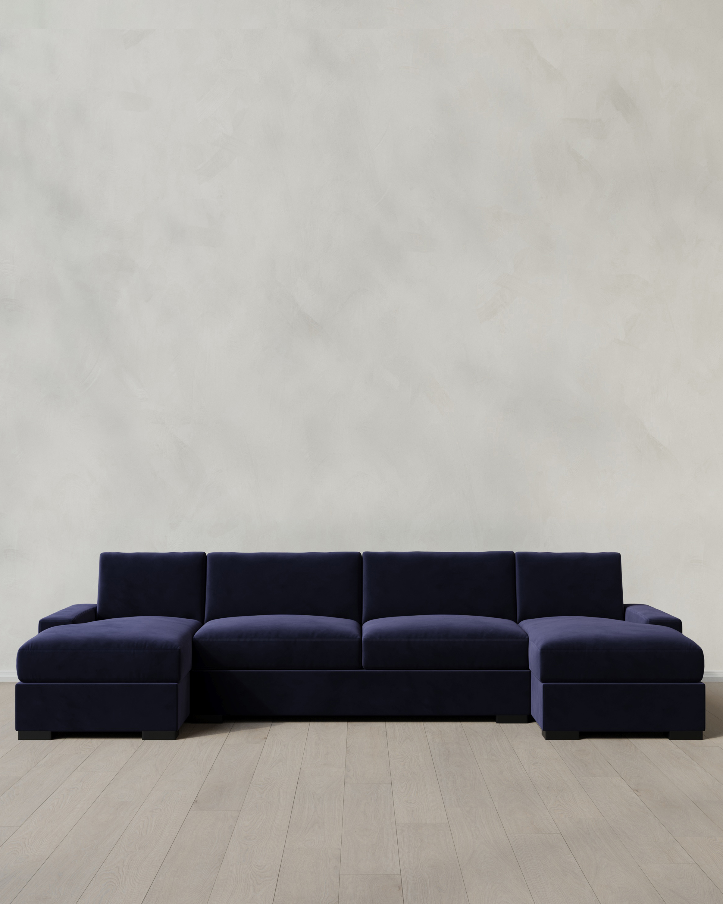 Midnight Stillman U Sectional in Performance Velvet