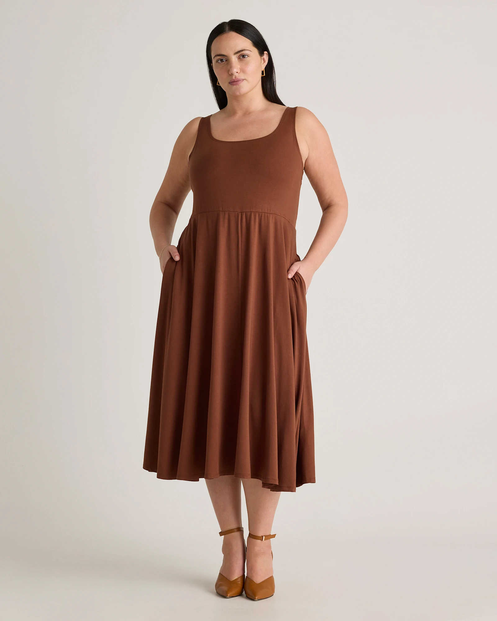 Tencel Jersey Fit & Flare Dress - Plus Size