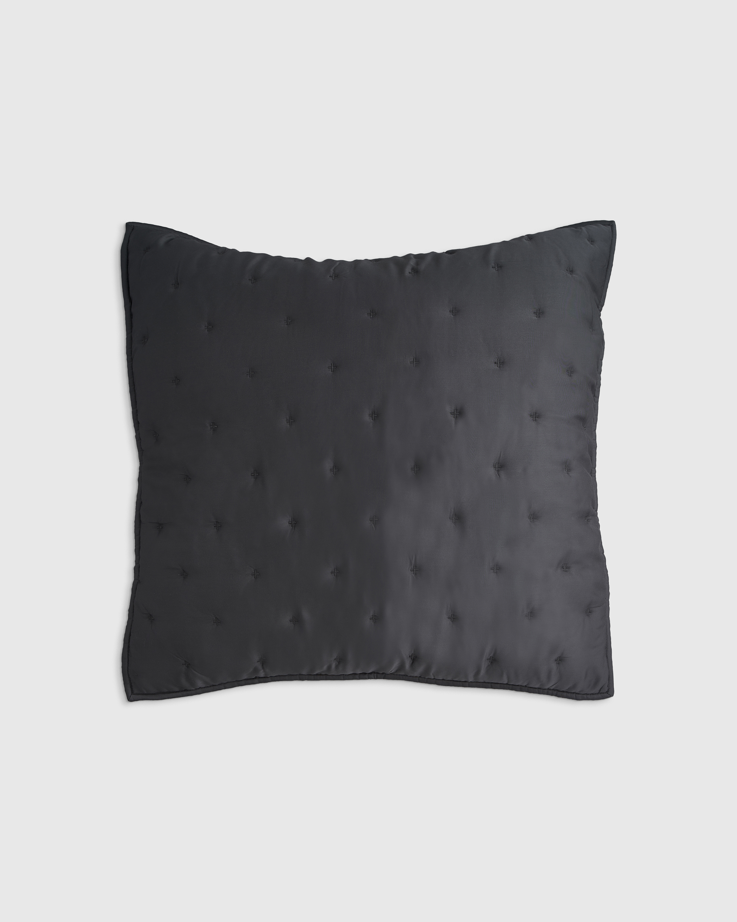 bamboo dream quilted euro sham, euro, charcoal 26” x 26”