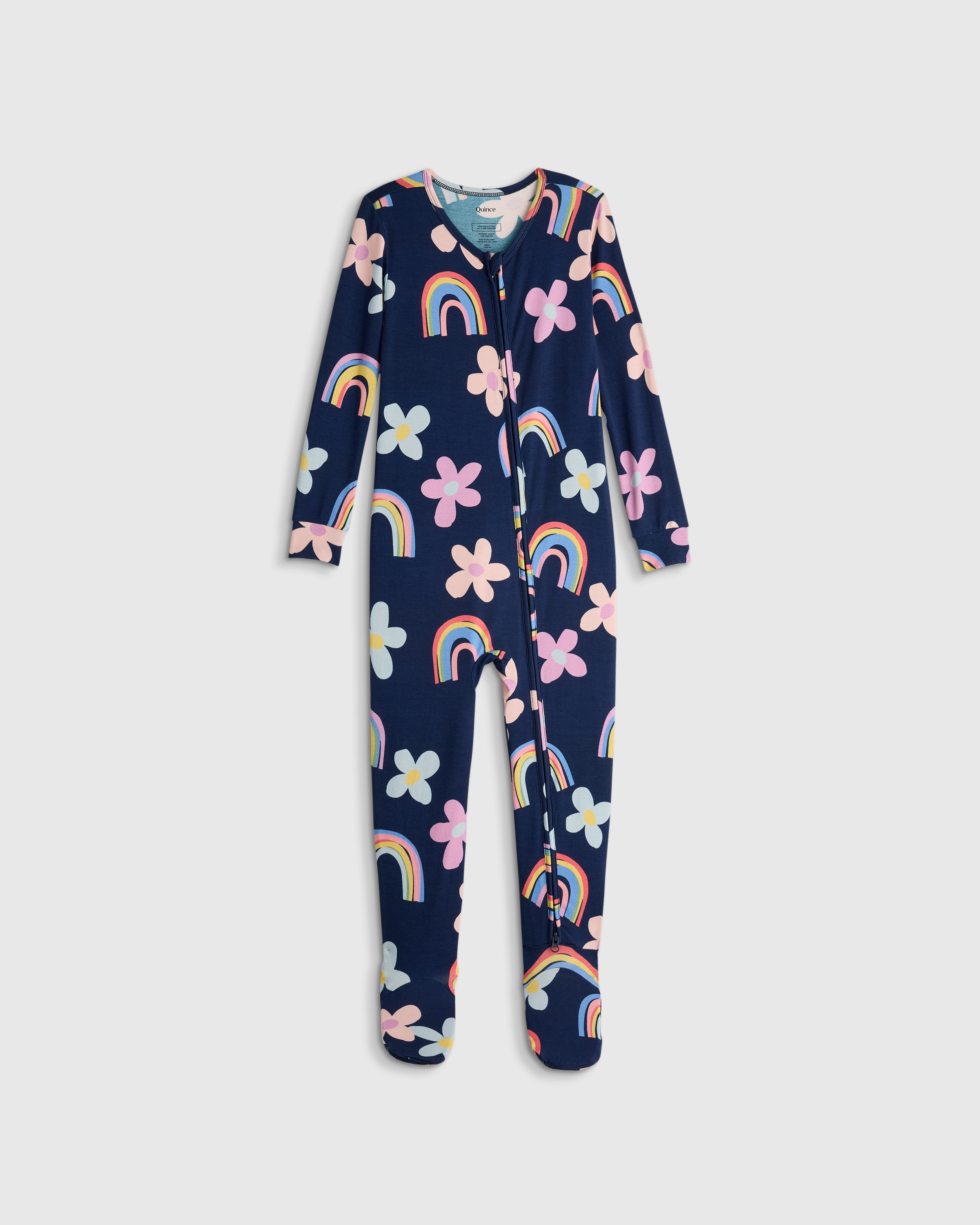 Rainbow Garden Bamboo Footie Pajama
