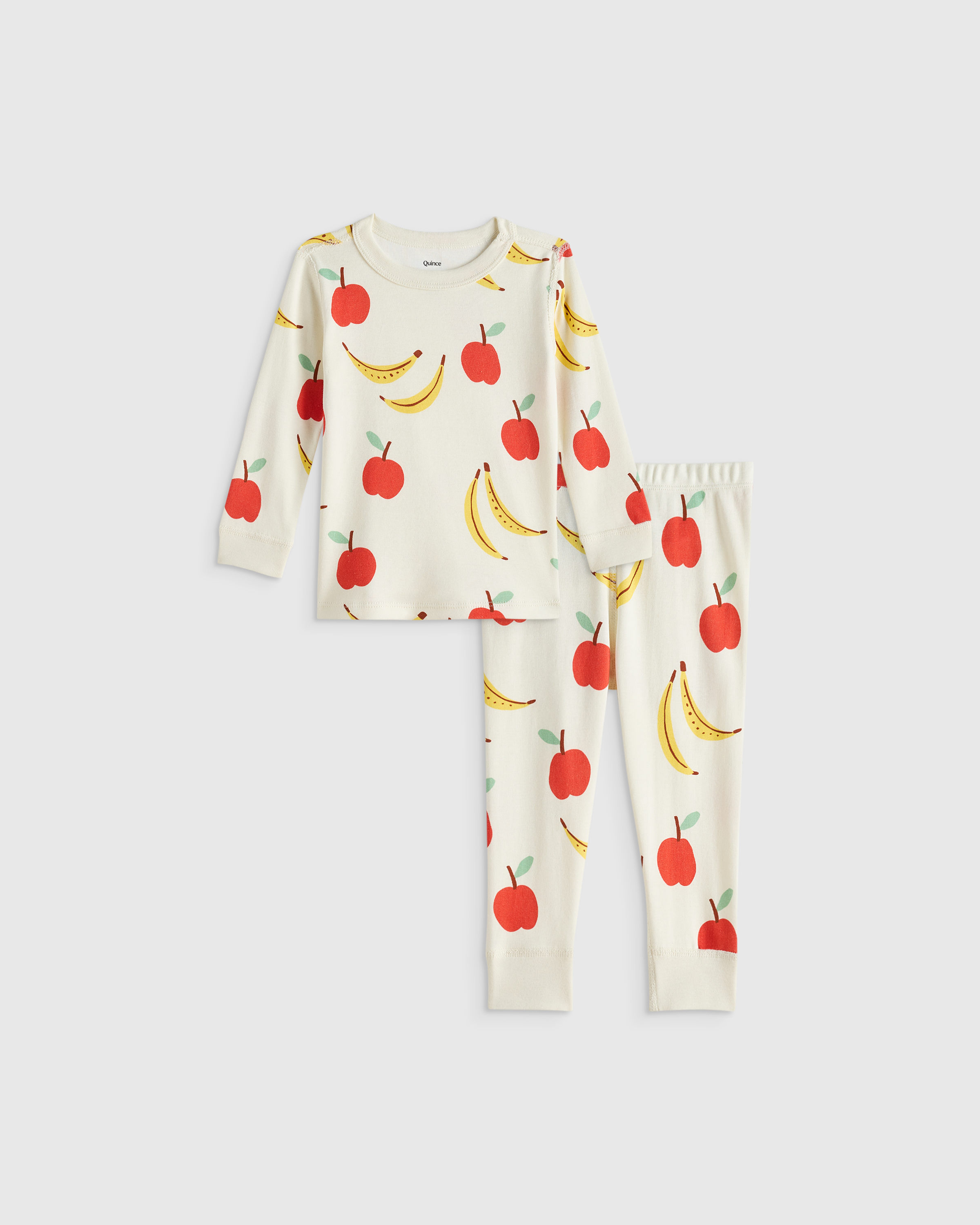 Apples & Bananas 100% Organic Cotton Long Sleeve and Pant Pajama Set