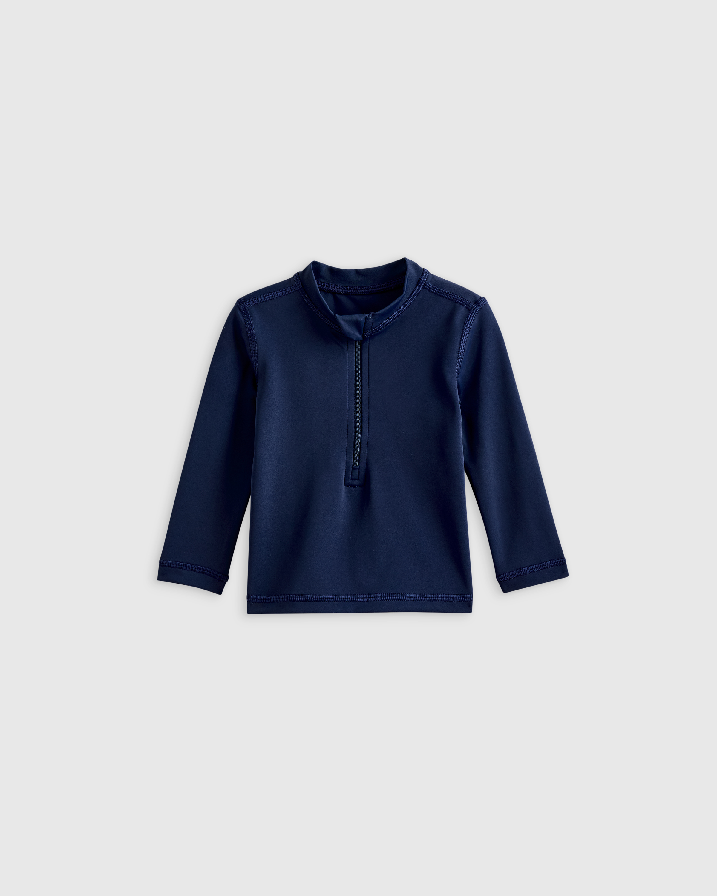 Quince Long Sleeve Zip-up Rash Guard In Nautical Navy