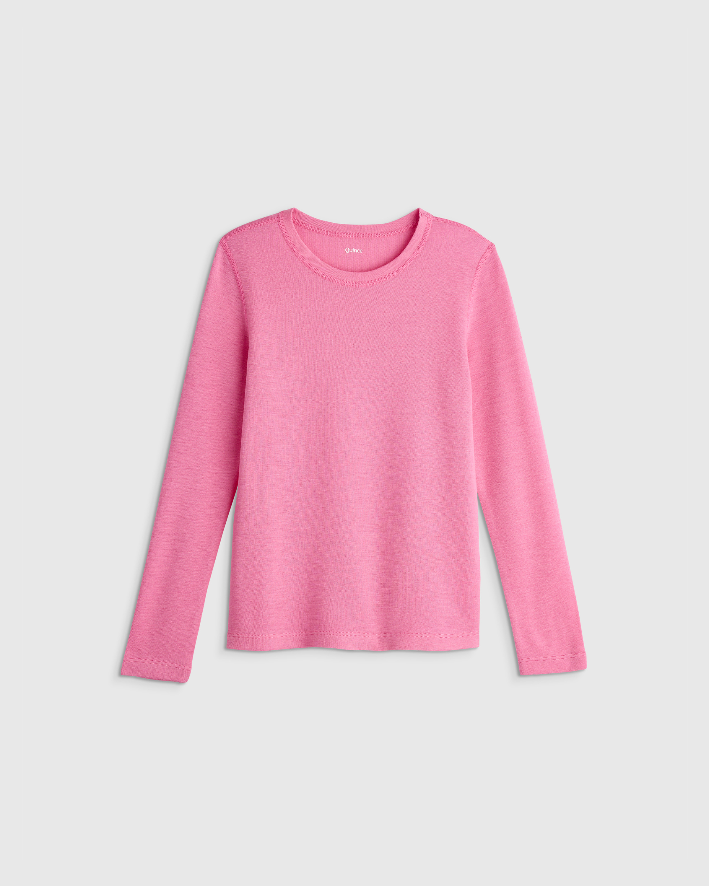 U--1132 Toddler 100 Merino Wool All-Season Base Layer Long Sleeve and Legging Set Bright Blush 15986 CROPPED