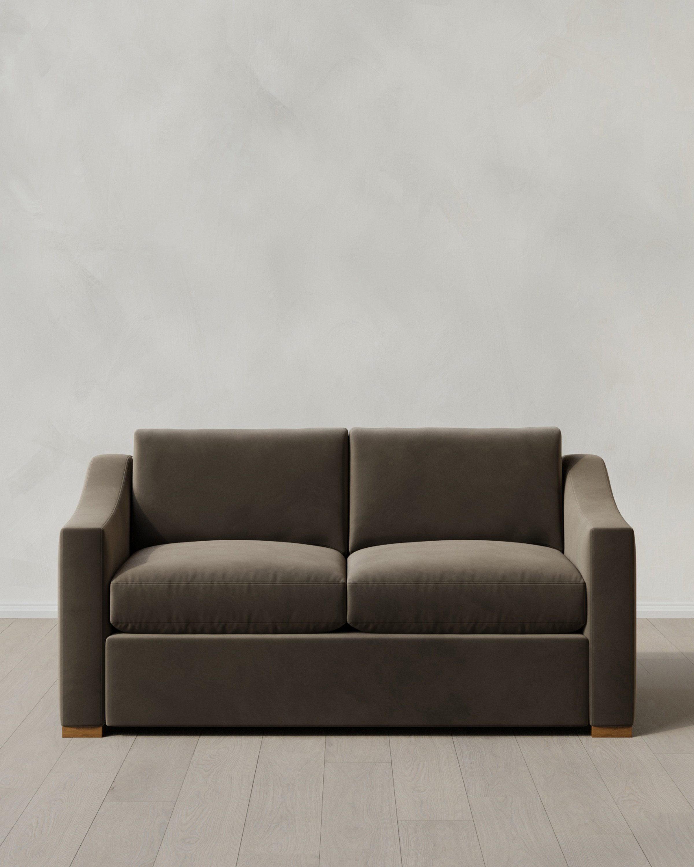 Hollis Slope Arm Sofa 72in Performance Velvet Sable