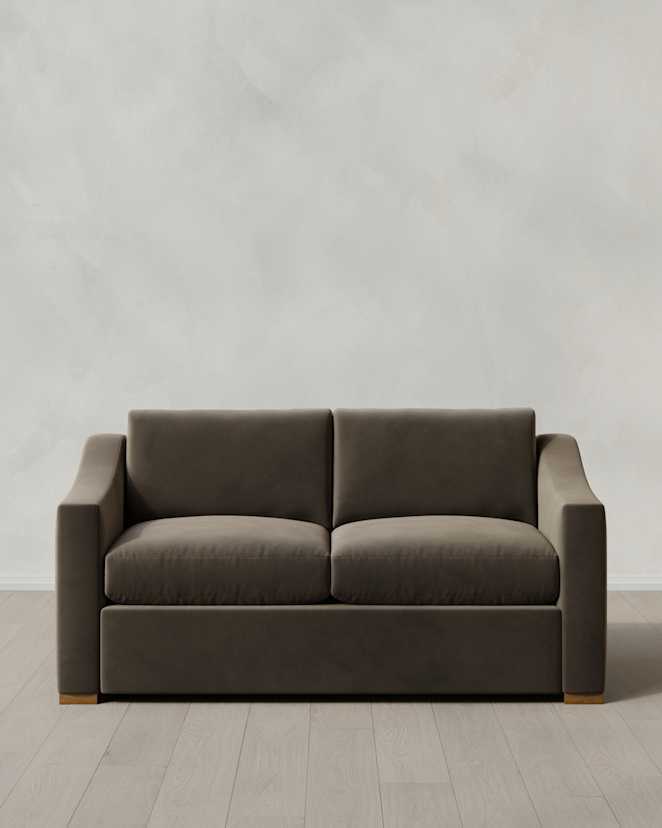 Hollis Slope Arm Sofa 72in Performance Velvet Sable