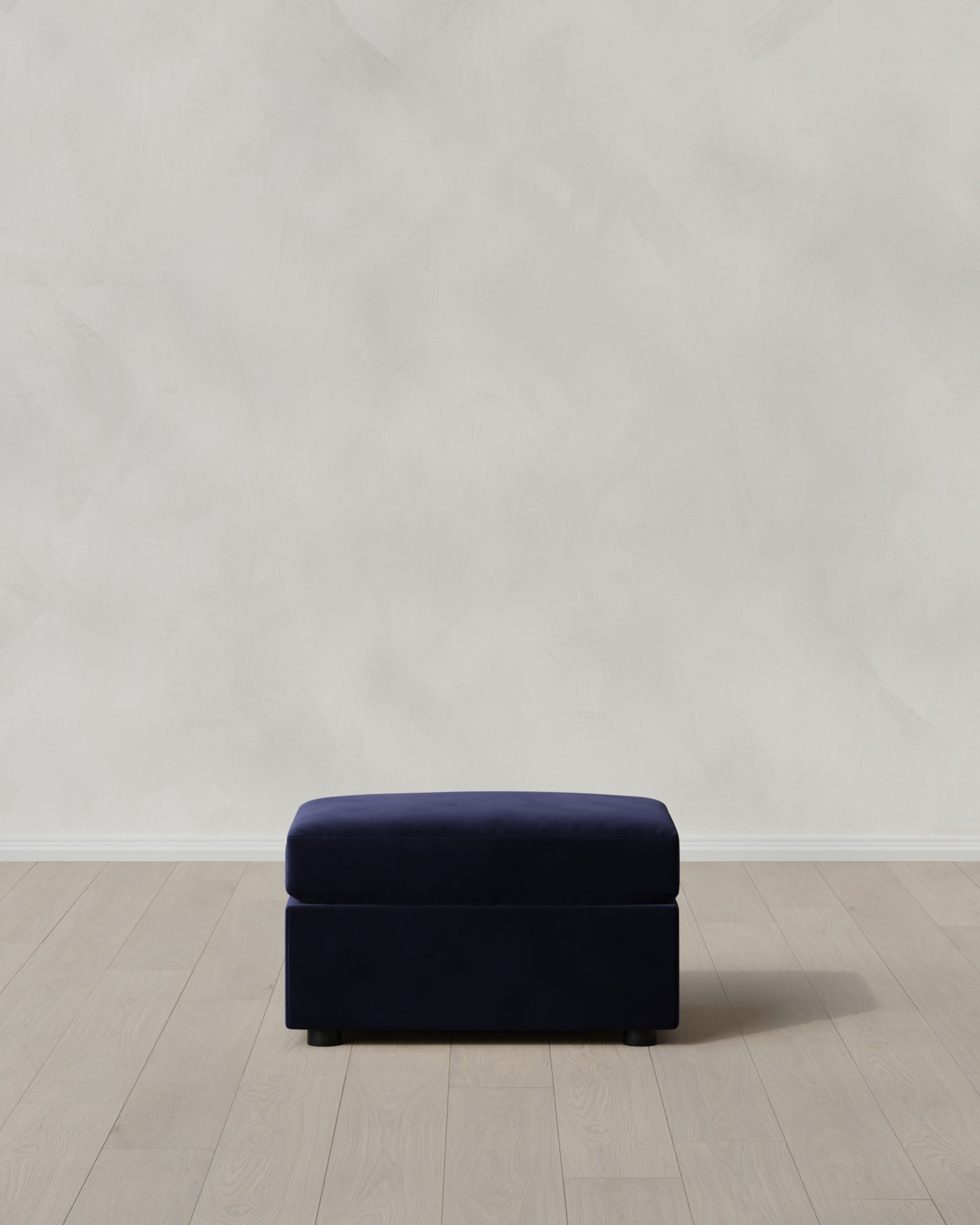 Midnight Brennan Ottoman in Performance Velvet